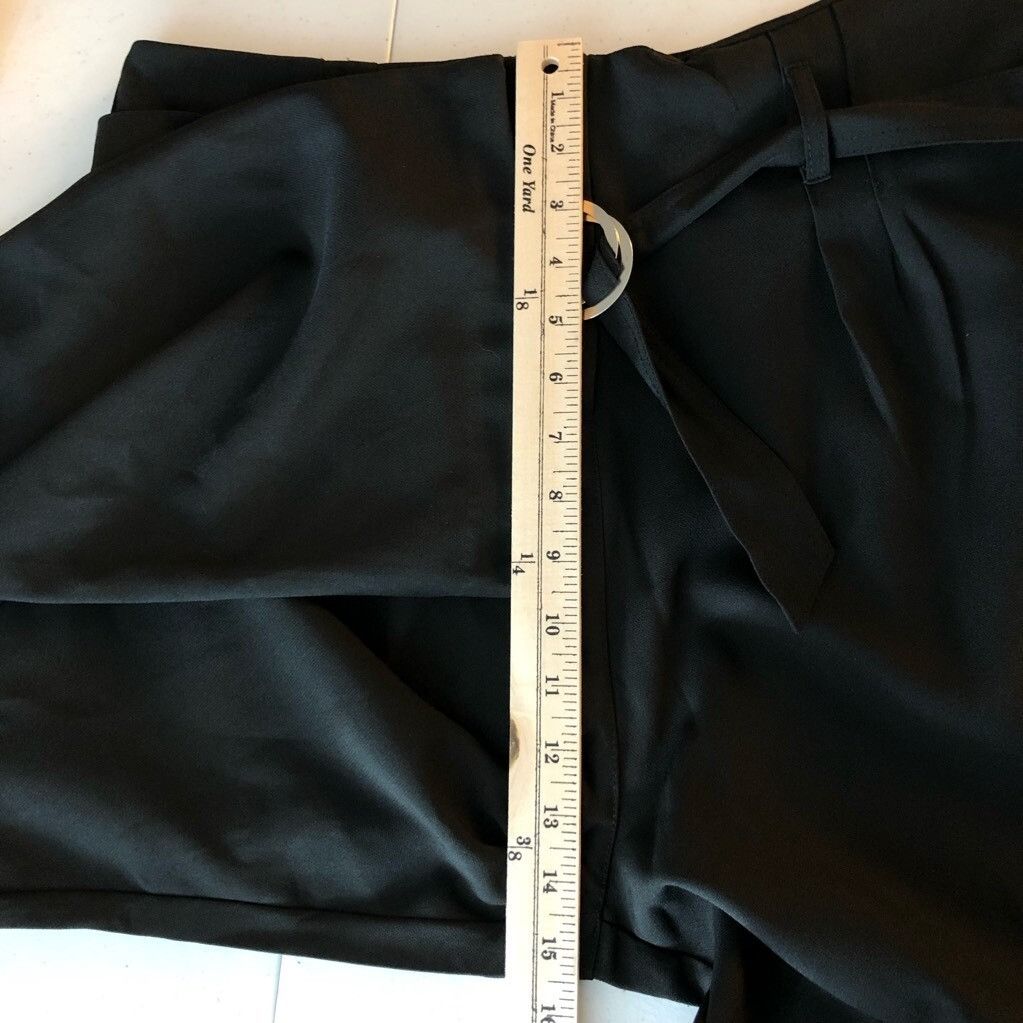 Other Romeo & Juliet Womens Straight Leg Pants Black Stretch Pleat Size 32" / US 10 / IT 46 - 3 Thumbnail