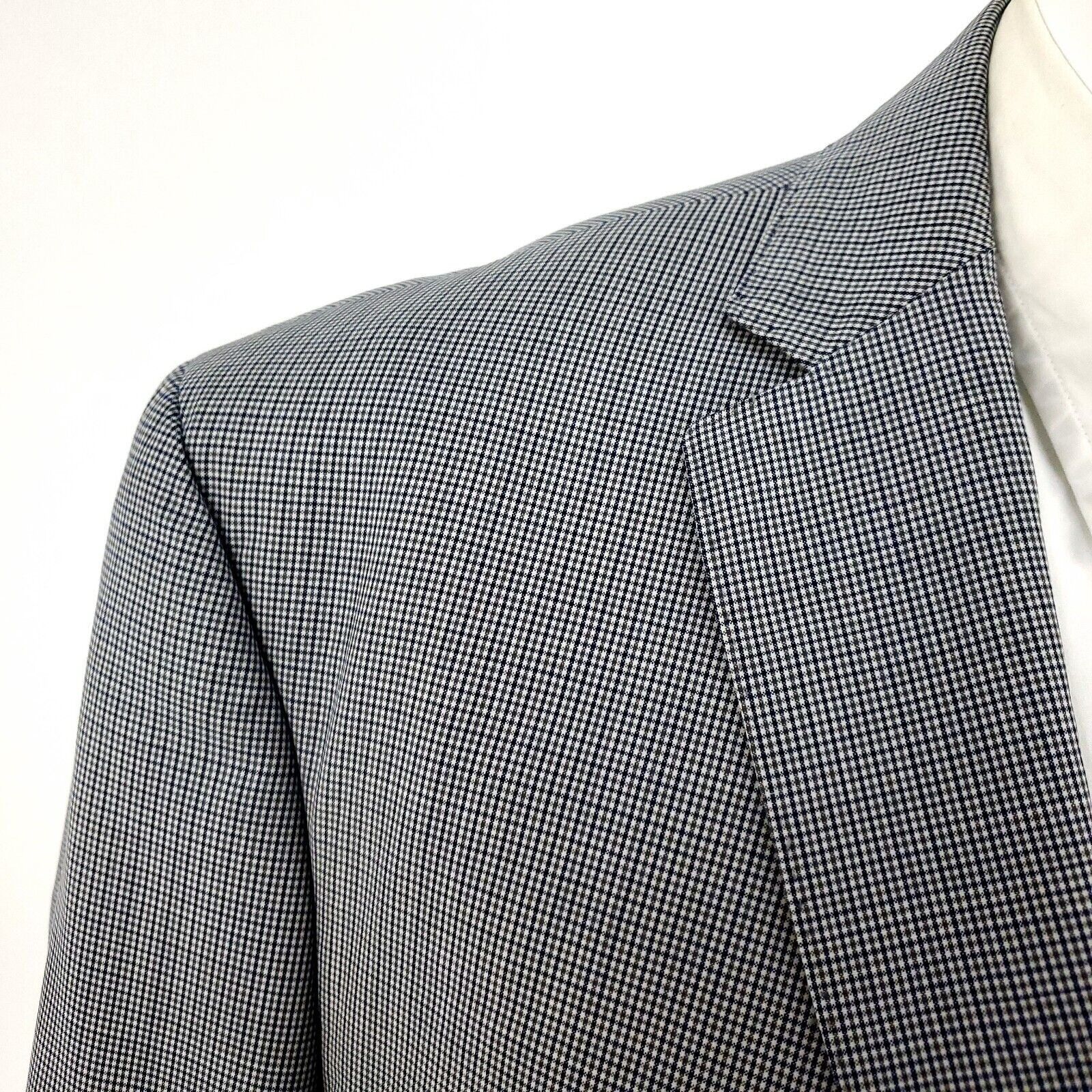 Jos. A. Bank Joseph Jos A Bank Wool 2 Button Blazer 42R Gray Green Blue C Size 42R - 3 Thumbnail