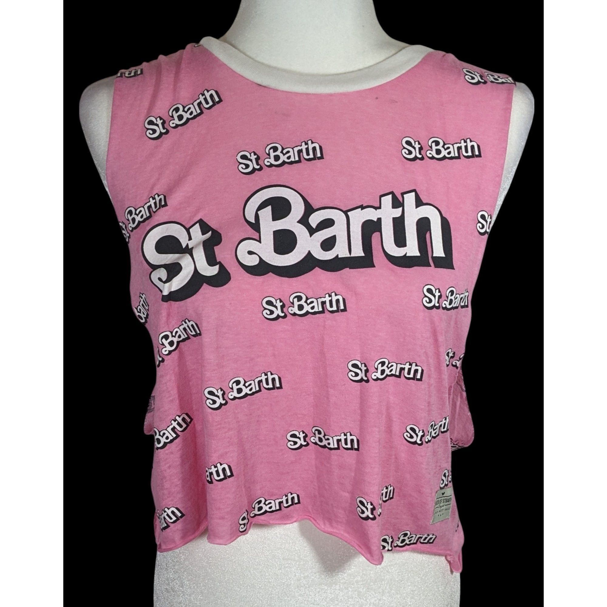Other St. Barth Limited Edition Cropped Pink Oversized Tank Top Size M / US 6-8 / IT 42-44 - 1 Thumbnail