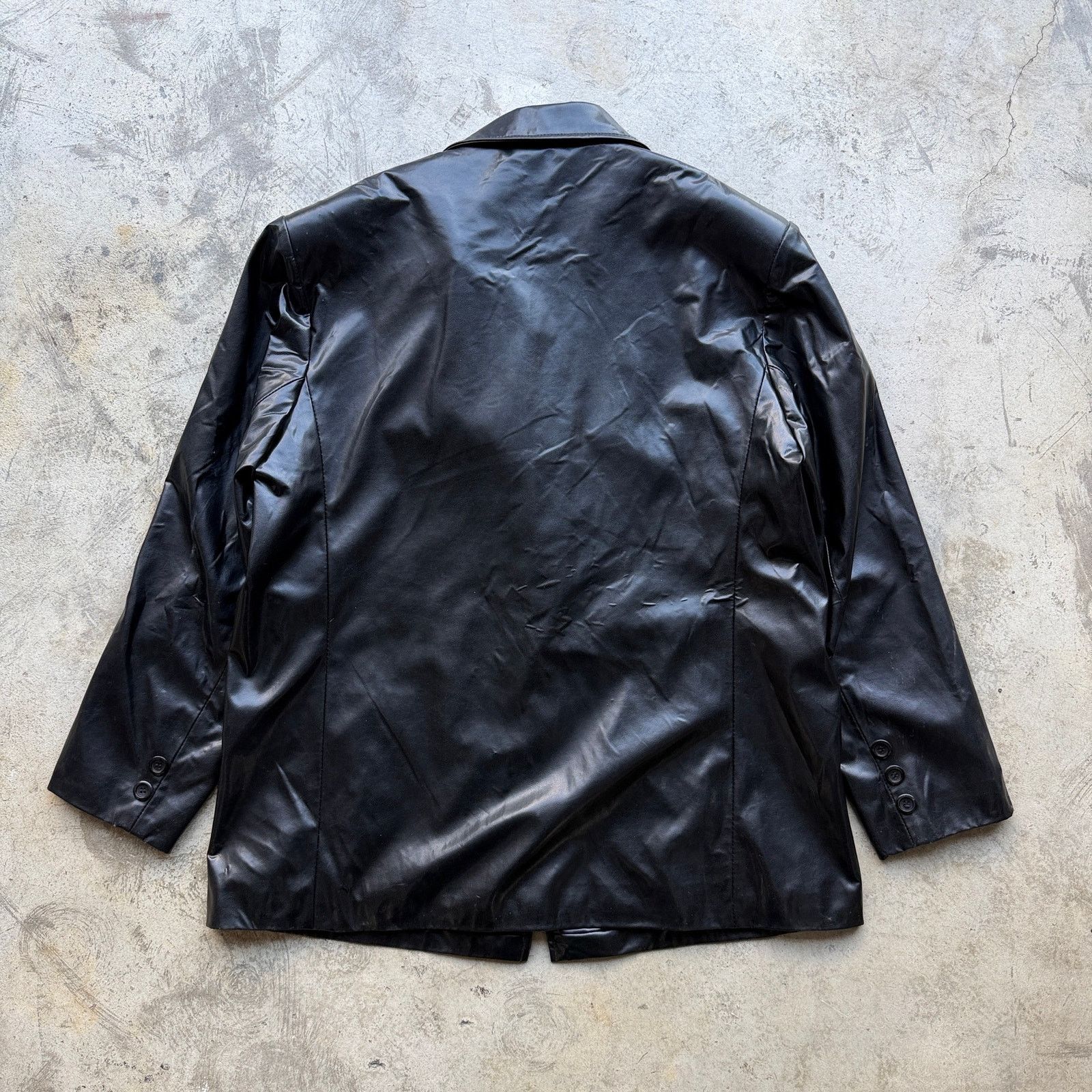 Other Vintage 90s Dumas Black Leather Blazer Jacket Minimalist Size ONE SIZE - 5 Thumbnail