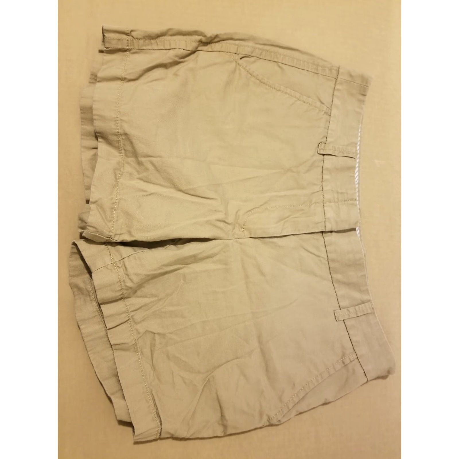 J.Crew Womens J.CREW Khaki Shorts 4 Cotton Chino Stretch Pants Casual Beige Shirt? Size 27" / US 4 / IT 40 - 2 Thumbnail