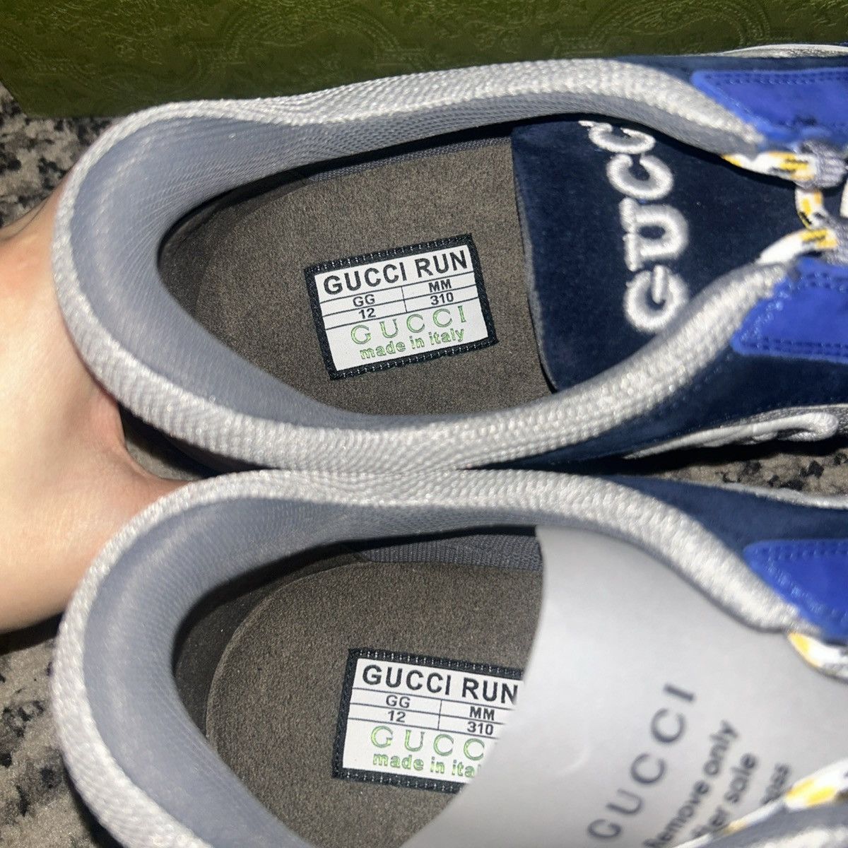 Gucci Gucci Run Sneaker Blue size 12 Size US 12 / EU 45 - 4 Thumbnail