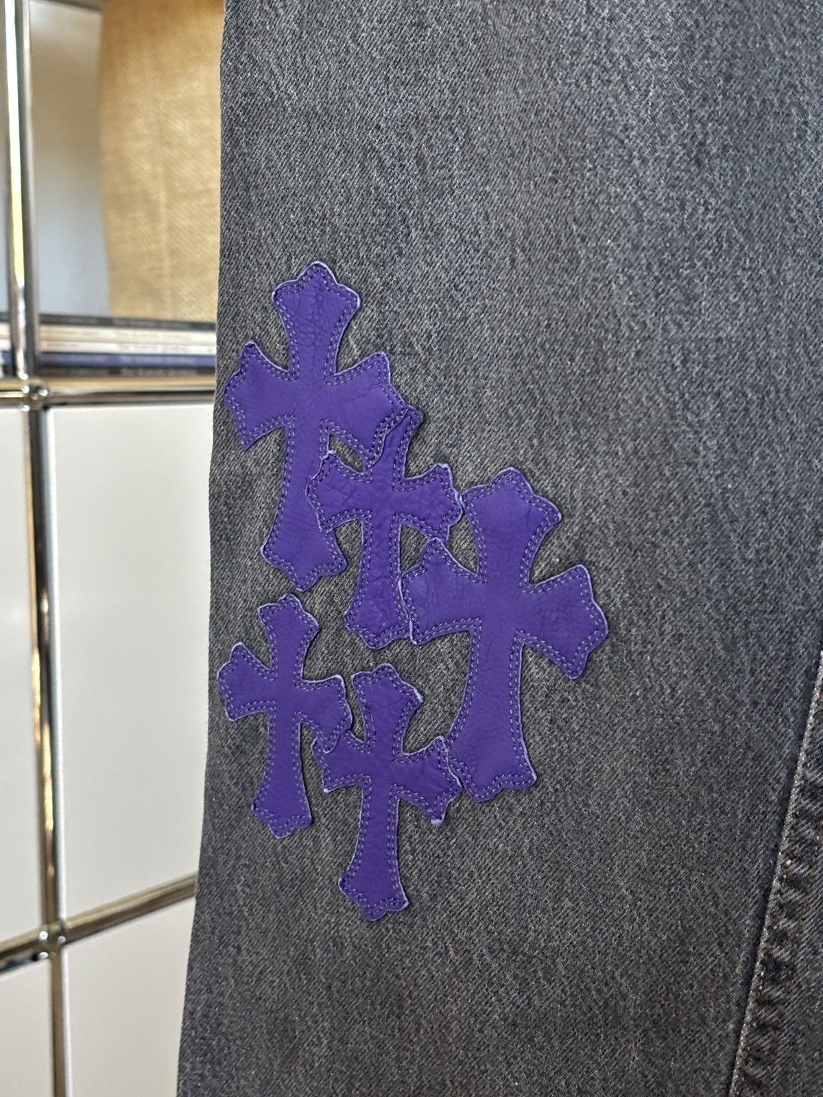 Chrome Hearts CHROME HEARTS PURPLE BARTS PATCH DENIM Size US 33 - 11 Thumbnail