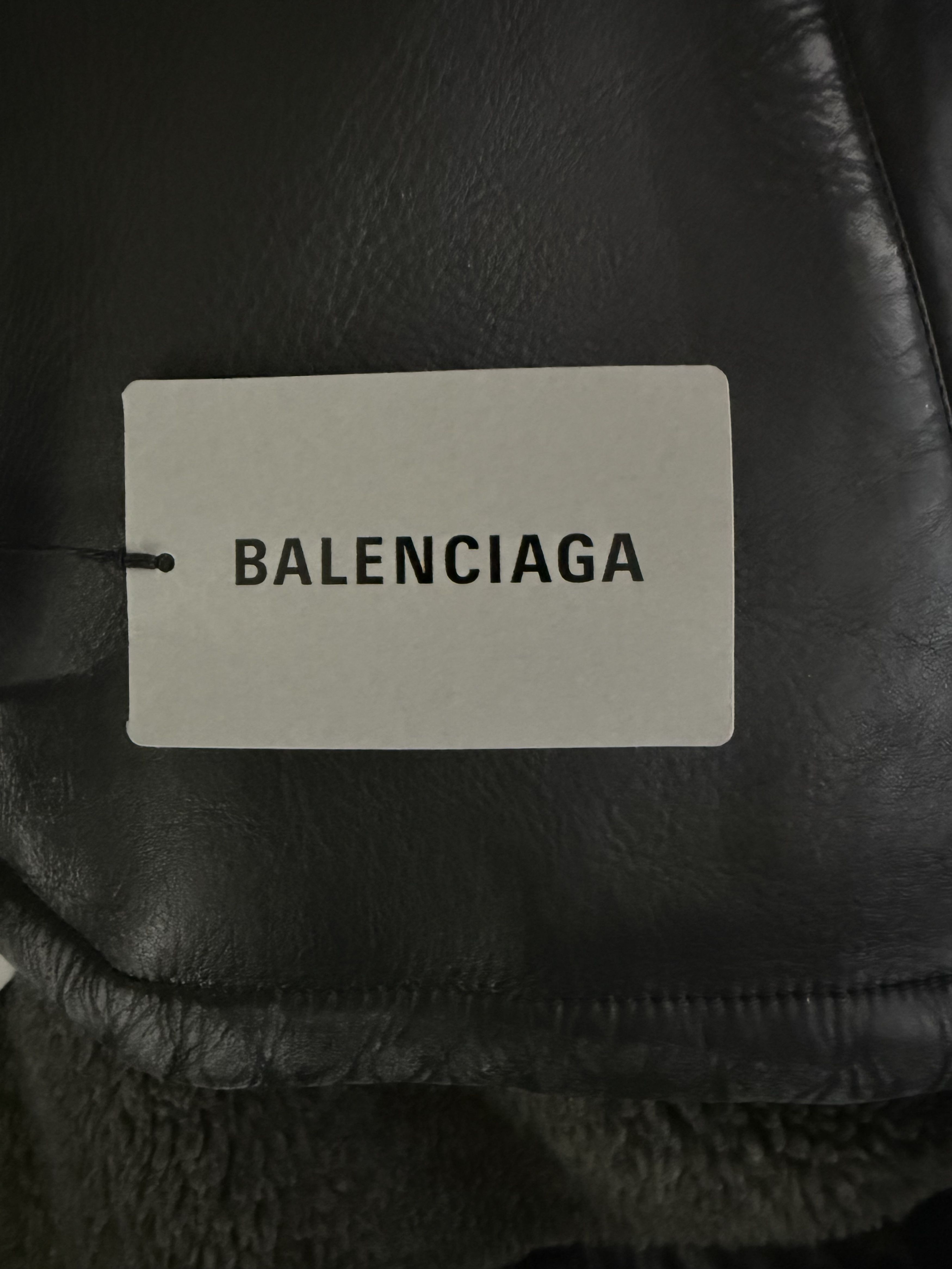 Balenciaga Hooded Shearling Jacket Leather Size US M / EU 48-50 / 2 - 22 Thumbnail