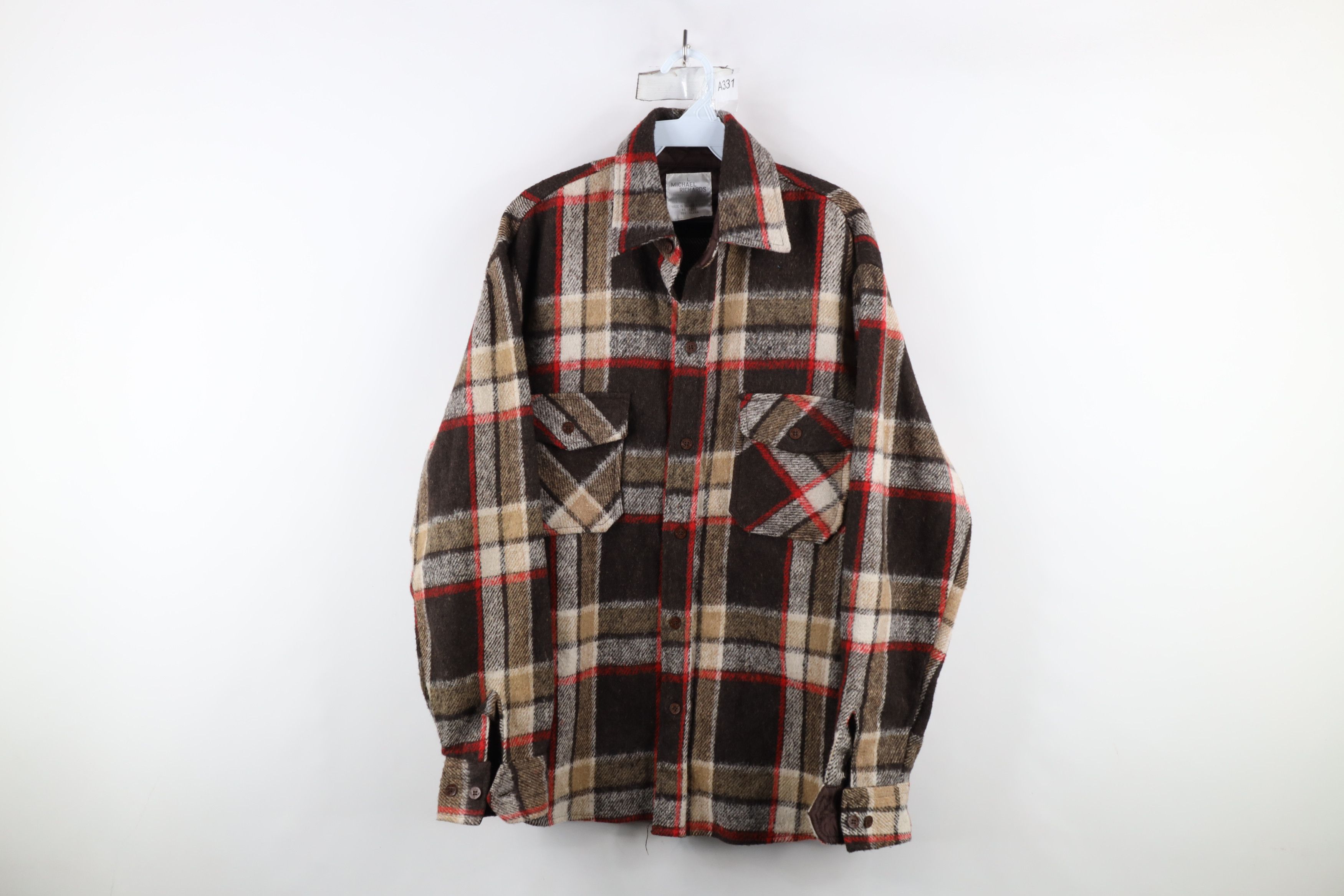 Vintage Vintage 70s 80s Streetwear CPO Shirt Jacket Jac Shirt Plaid Size US L / EU 52-54 / 3 - 1 Thumbnail