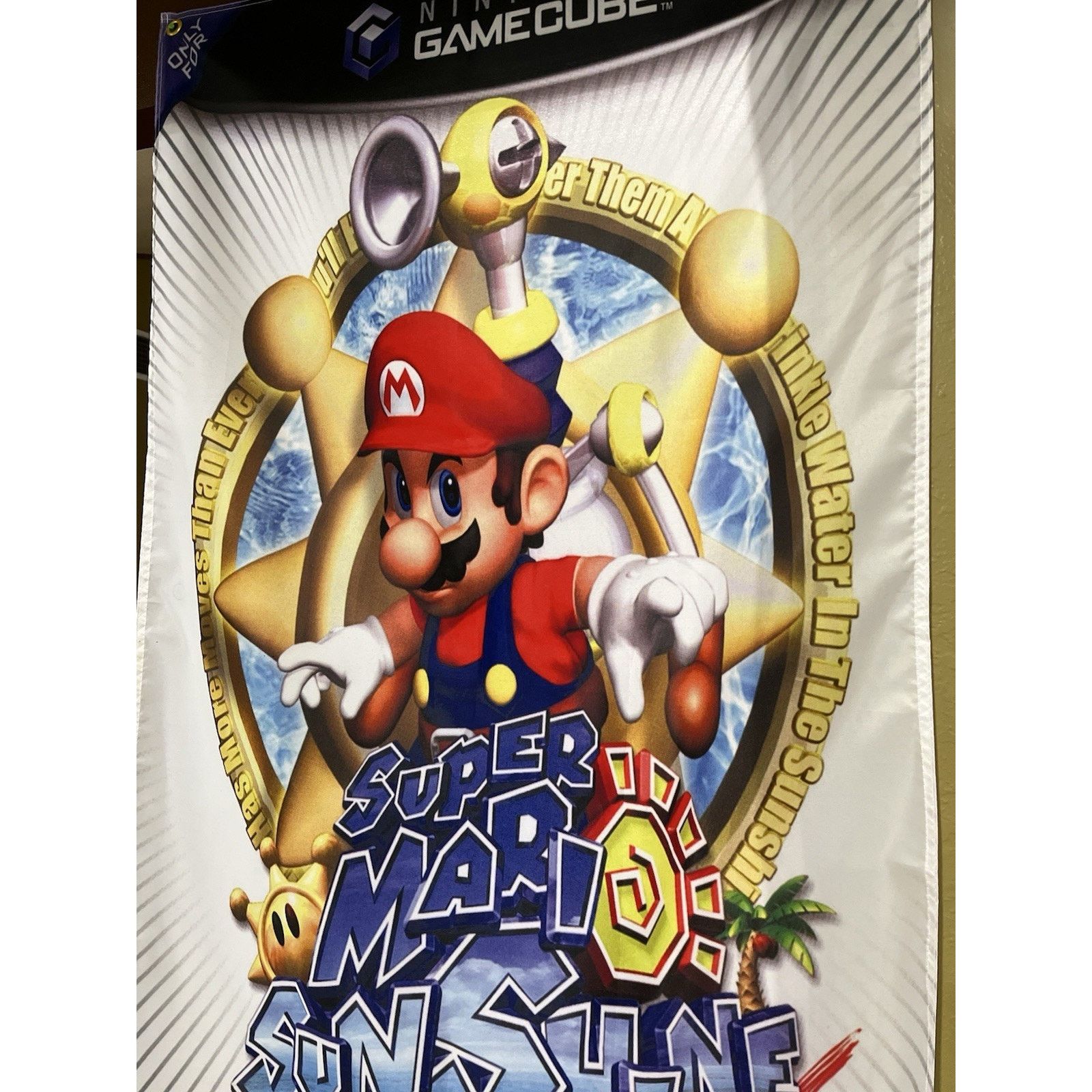 Nintendo Super Mario Sunshine 5ft Flag Nintendo Gamecube 2002 Poster Size ONE SIZE - 3 Thumbnail