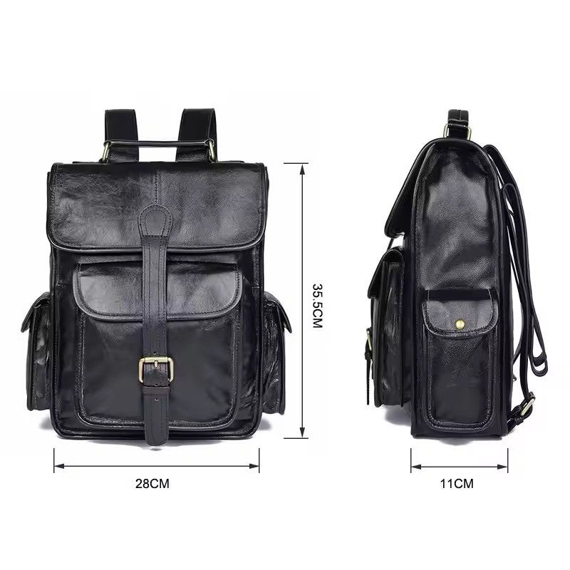 Genuine Leather Soft Genuine Leather Handmade Backpack Size ONE SIZE - 6 Thumbnail
