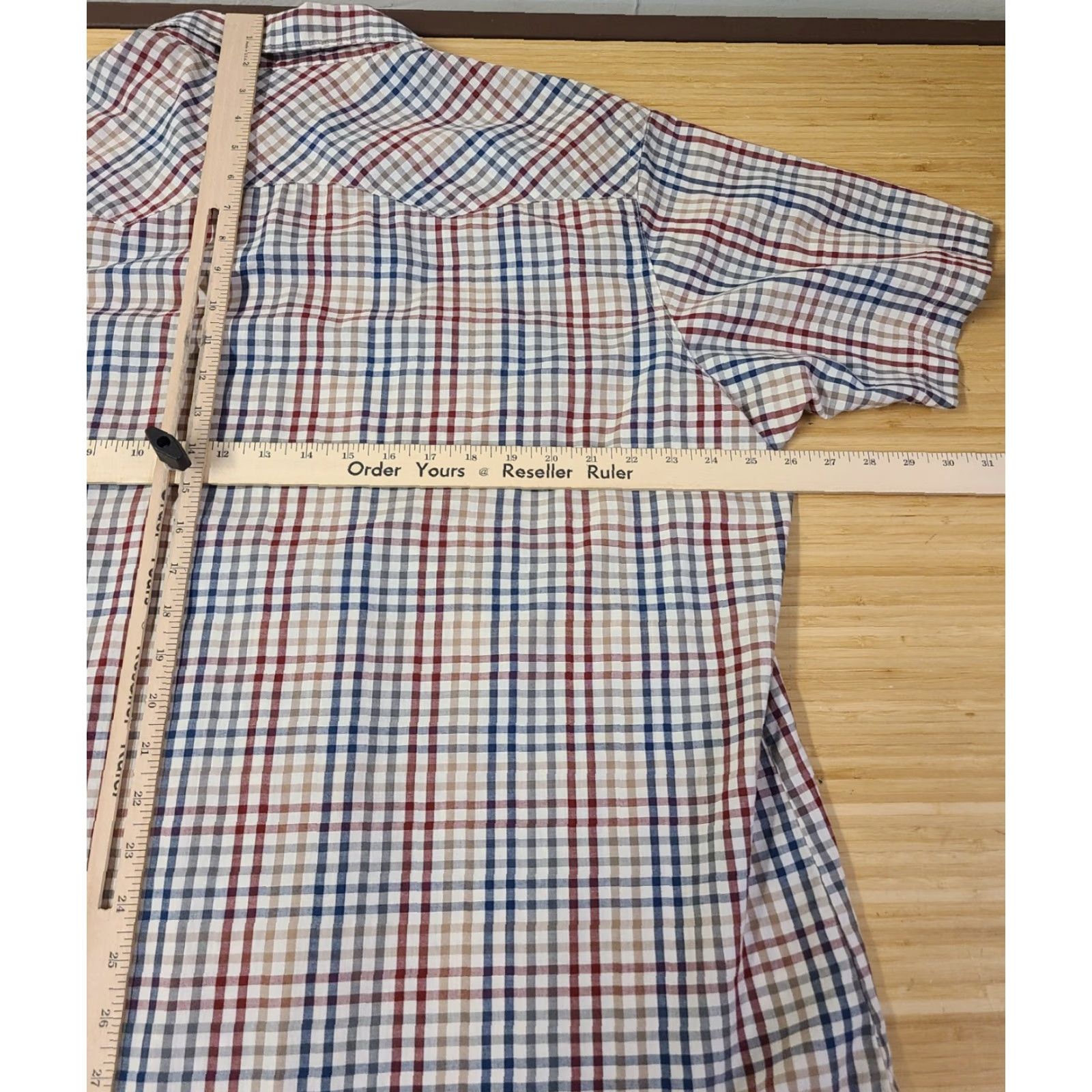 Wrangler Wrangler Wrancher Shirt Plaid Multicolor 2X Big & Tall Mens Short Sleeve Snap Button-Up Collared Shirt Size US XXL / EU 58 / 5 - 7 Thumbnail