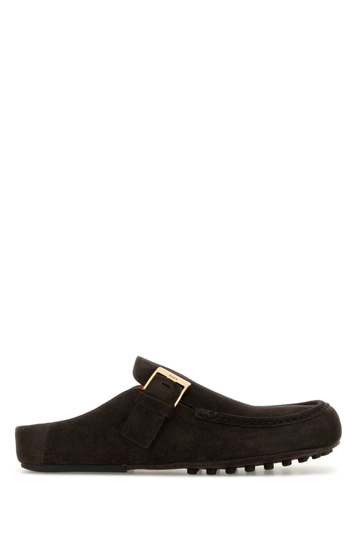 Tod's Dark Brown Suede Slippers Size US 9 / IT 39 - 1 Thumbnail