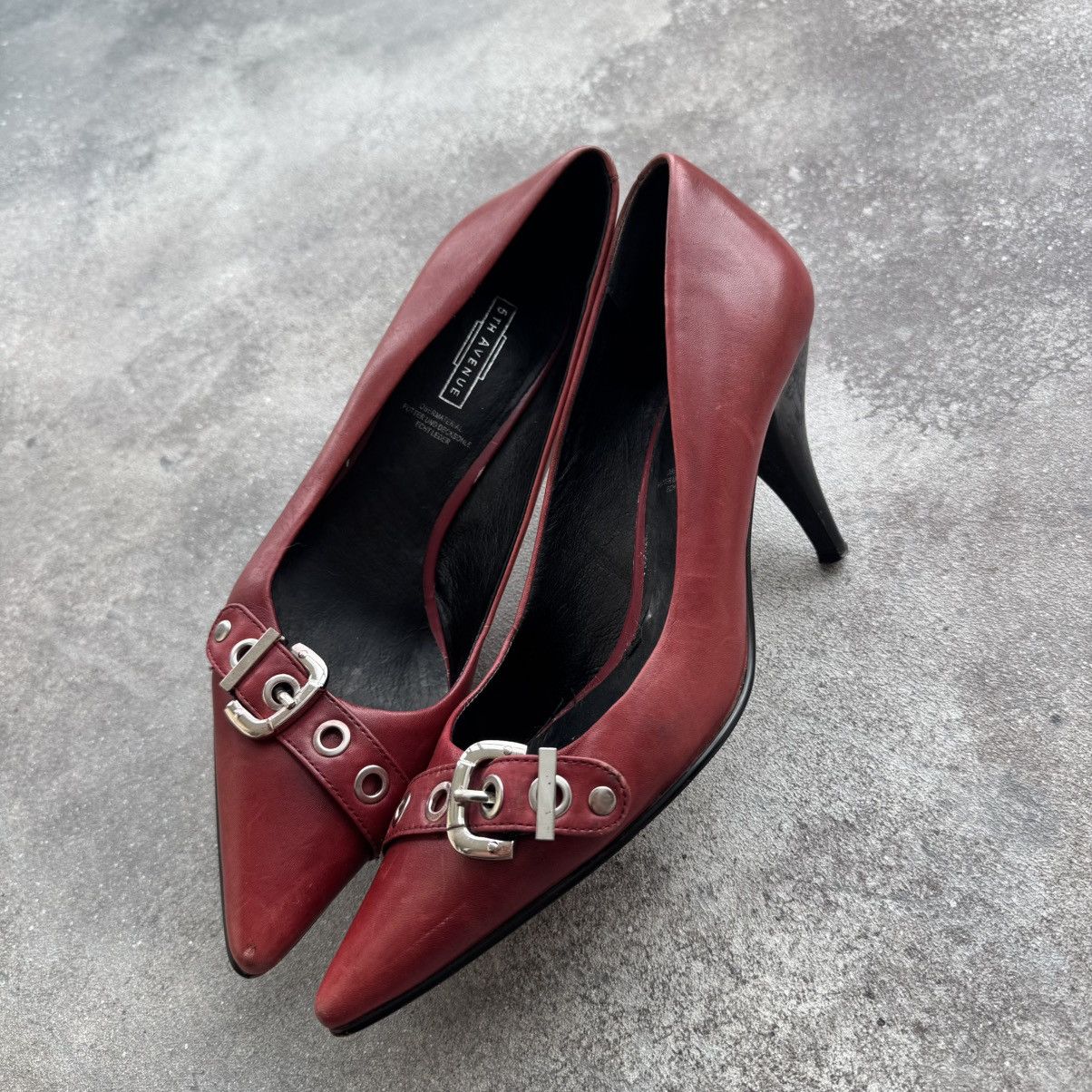 Other Cyber Y2K Riot Hardcore Style Vintage Leather Spike Heels Size US 7 / IT 37 - 5 Thumbnail