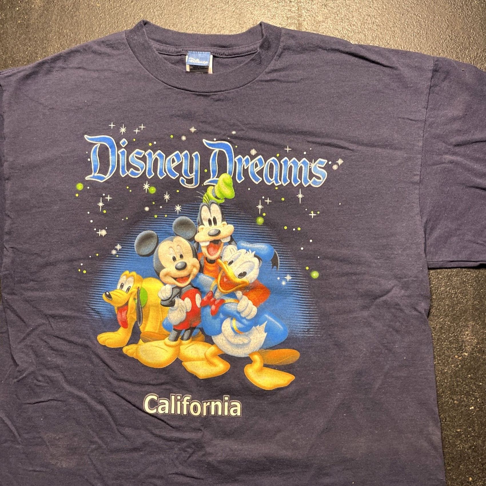 Disney VINTAGE Disney Dreams California Short Sleeve Graphic Print T-Shirt Large Men Blue Disney Mickey Mouse 90s Classic USA Shirt Size US L / EU 52-54 / 3 - 2 Thumbnail
