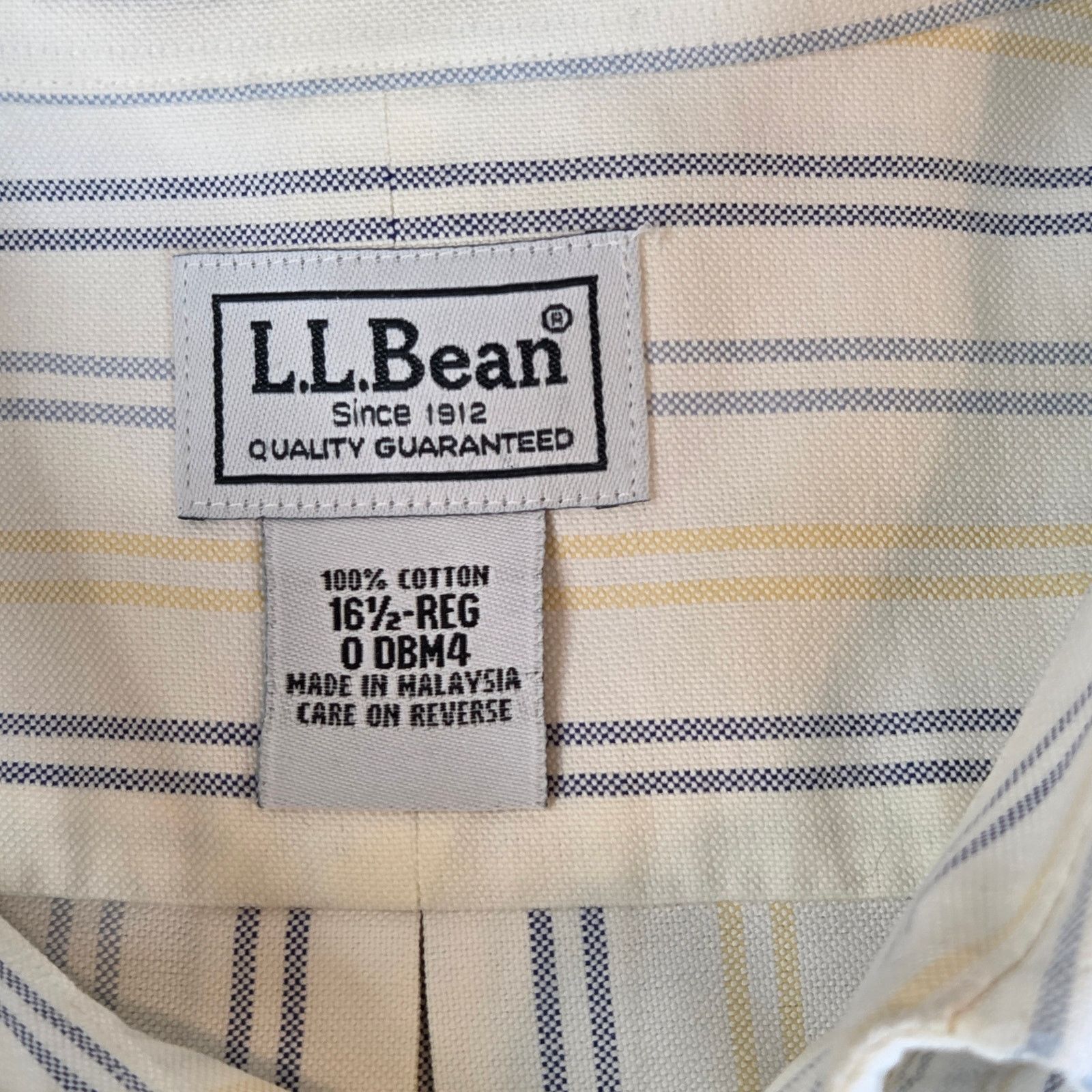 L.L. Bean LL Bean Wrinkle Free Striped Short Sleeve Shirt 16.5 Size US L / EU 52-54 / 3 - 3 Thumbnail
