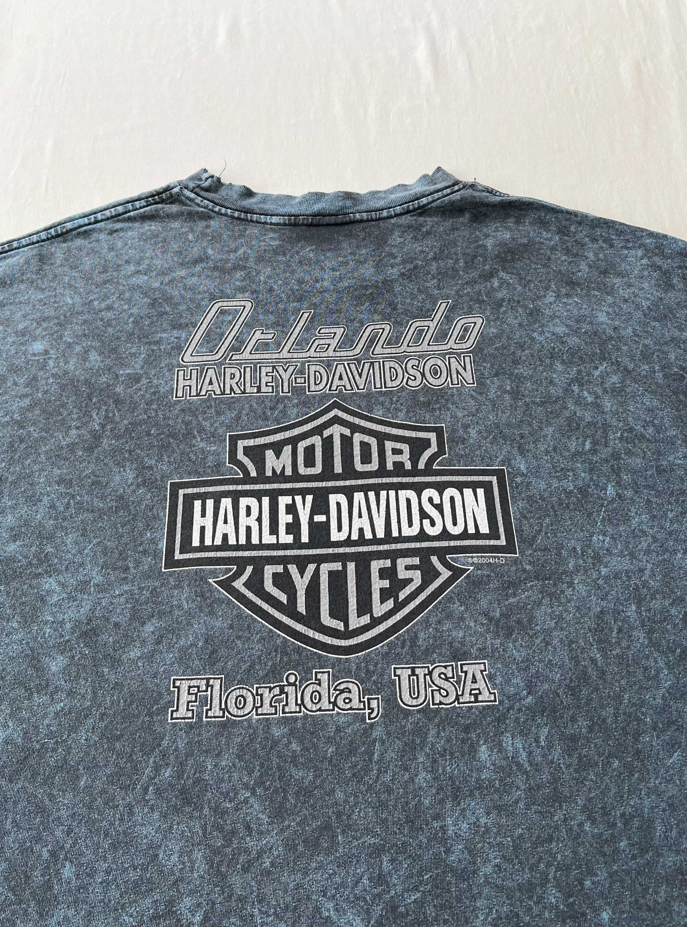 Harley Davidson Vintage 2004 Harley Davidson Skull Florida USA Tie Dye Size US XL / EU 56 / 4 - 17 Thumbnail