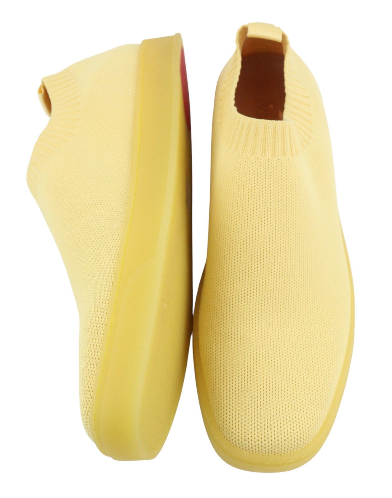 MAX&Co. EU41 Yellow Textured Slip On Square Sole Sneakers 88725 Size US 10 / IT 40 - 6 Thumbnail