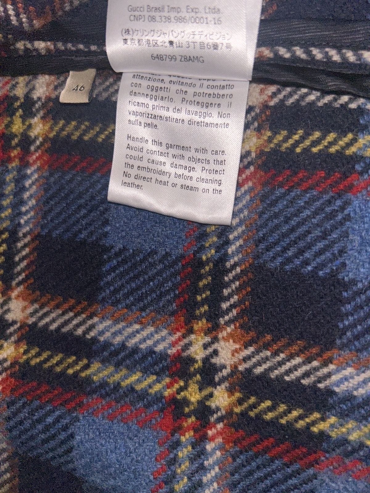 Gucci GUCCI Tiger Patch Checked Shirt Jacket Size US S / EU 44-46 / 1 - 7 Thumbnail