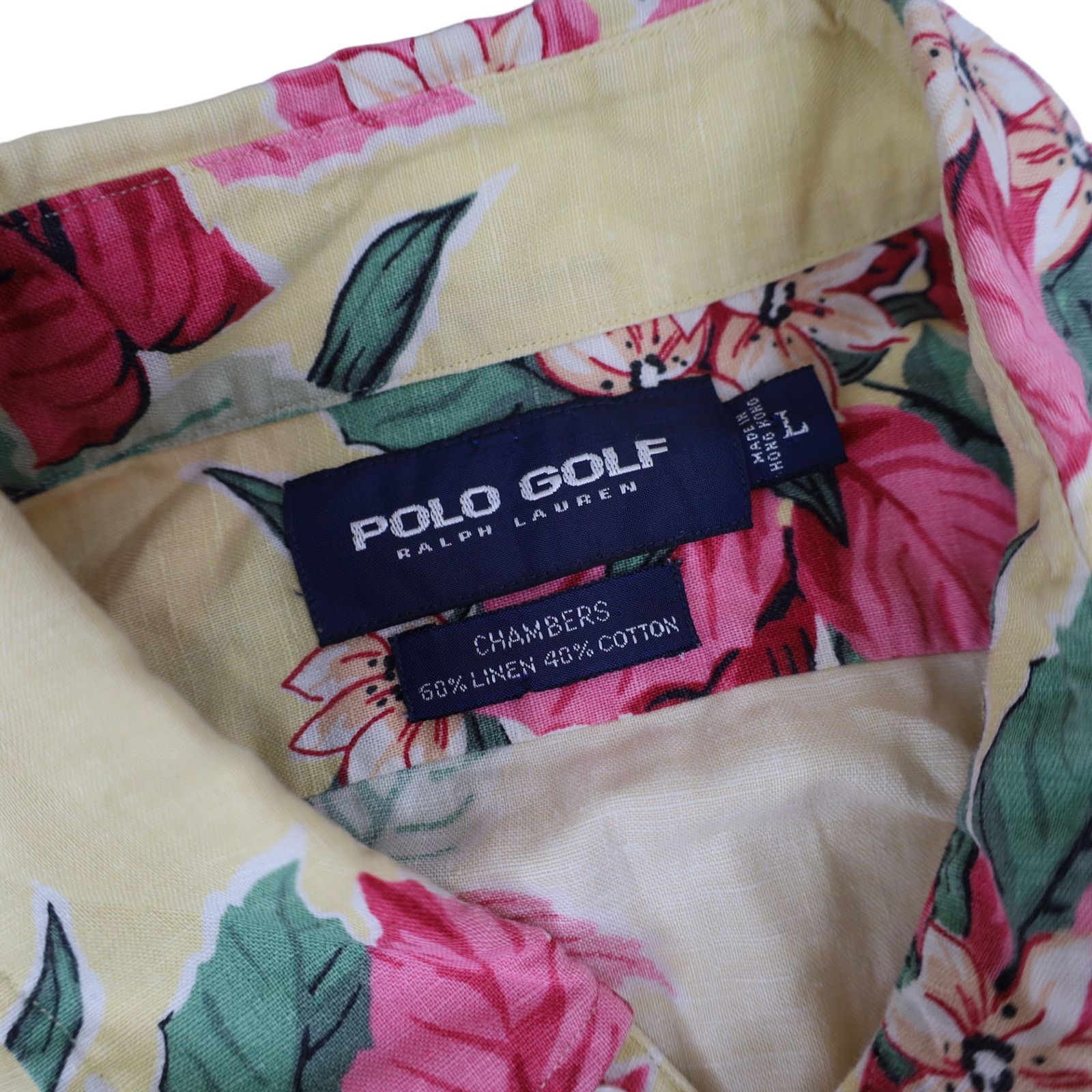 Polo Ralph Lauren × Vintage Vintage Polo Golf Ralph Lauren Floral Hawaiian Shirt Size US L / EU 52-54 / 3 - 7 Thumbnail