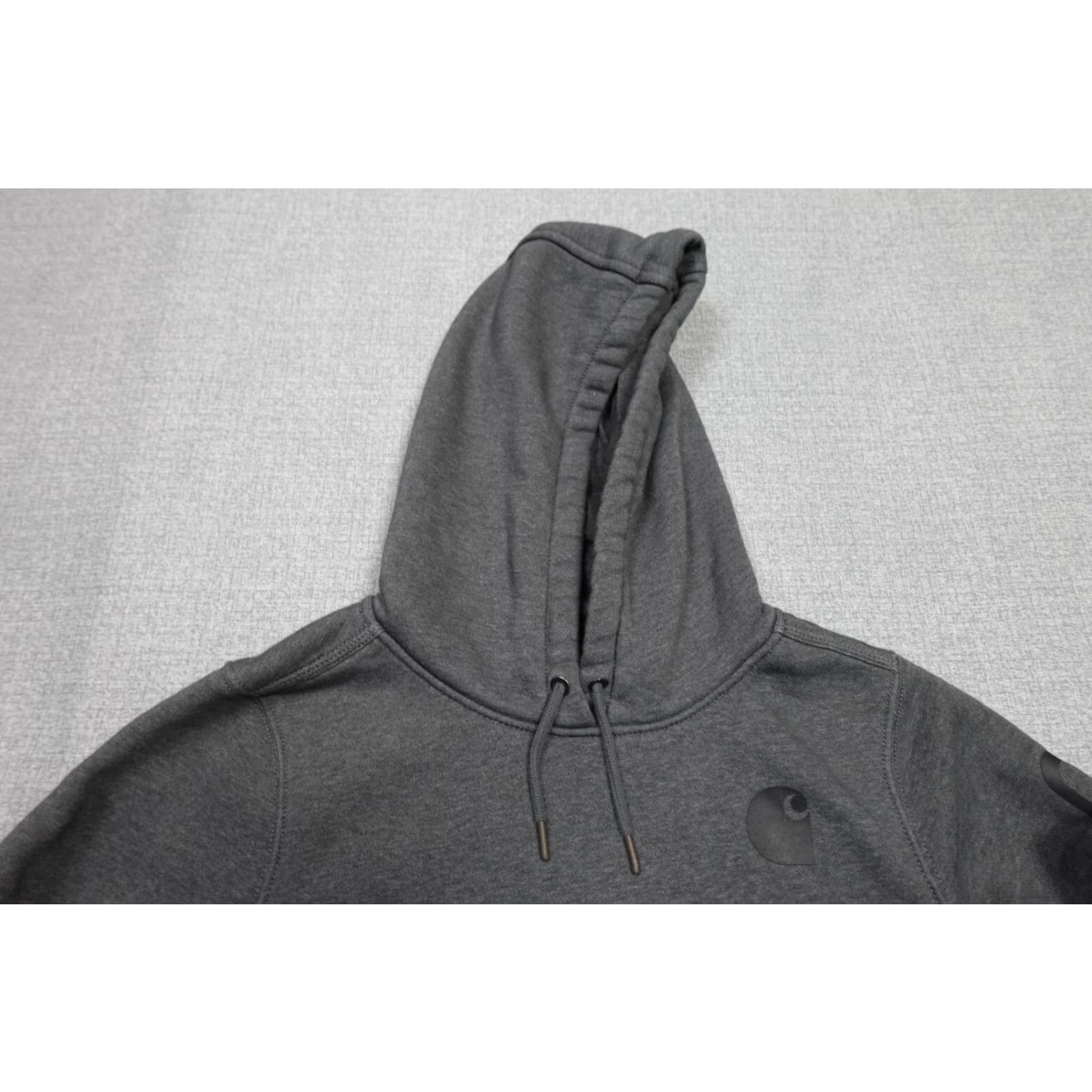 Carhartt Carhartt Sweatshirt Womens M Gray Pullover Hooded Logo Fleece Soft Outdoor Activewear Sweatshirt Women Adult Medium Gray Carhartt Logo) Size M / US 6-8 / IT 42-44 - 2 Thumbnail