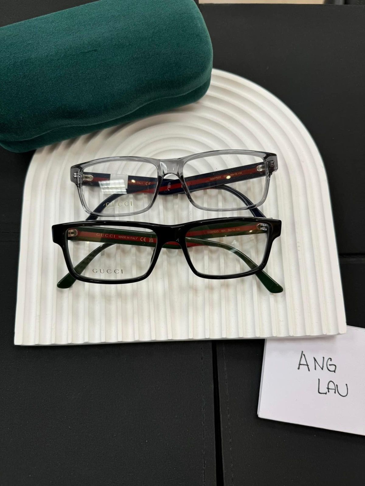 Gucci × Vintage NEW Gucci GG Black Webbed Glasses Eyeglasses Size ONE SIZE - 2 Thumbnail