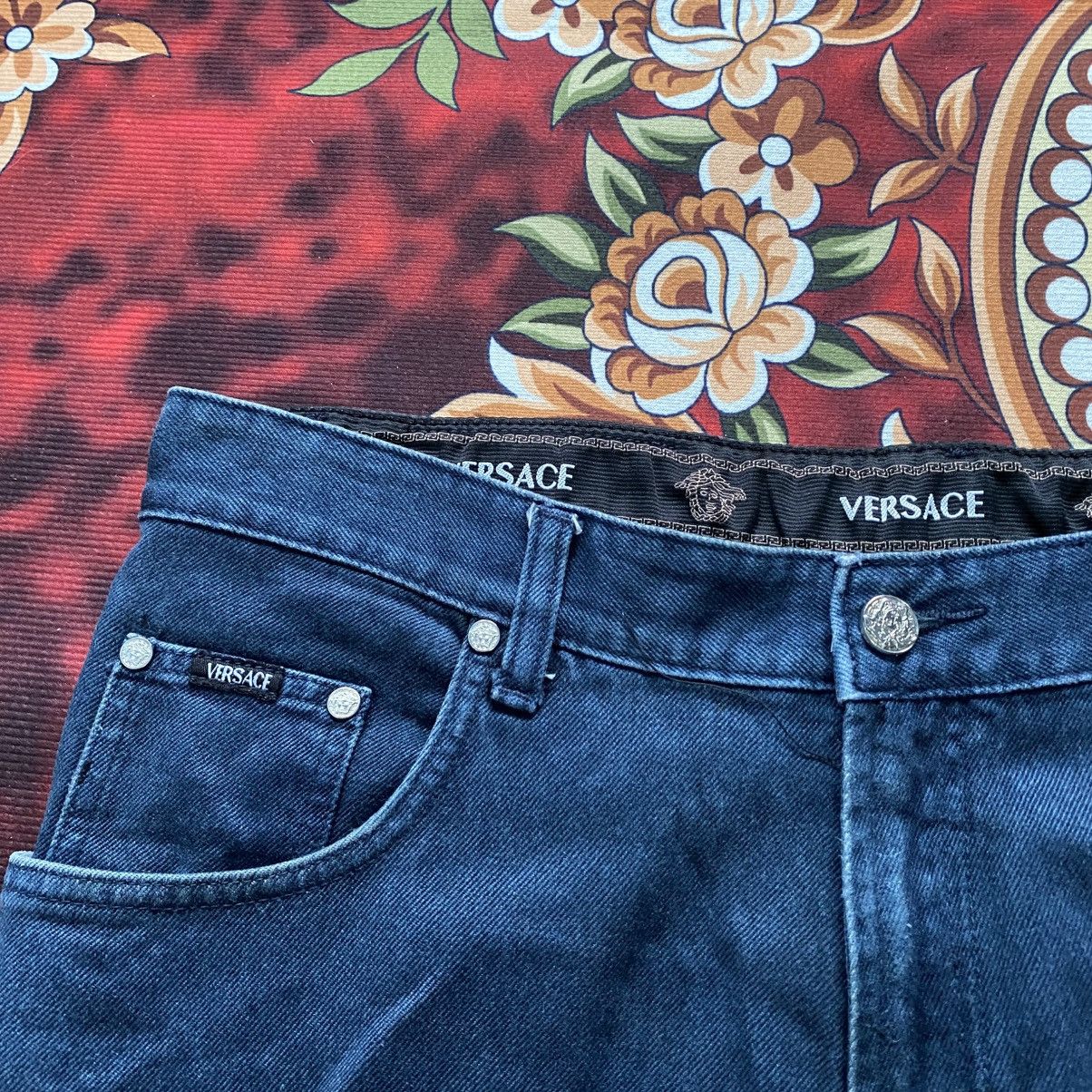 Versace Jeans Couture Vintage Versace Jeans Couture Navy Blue Jeans Size US 38 / EU 54 - 5 Thumbnail
