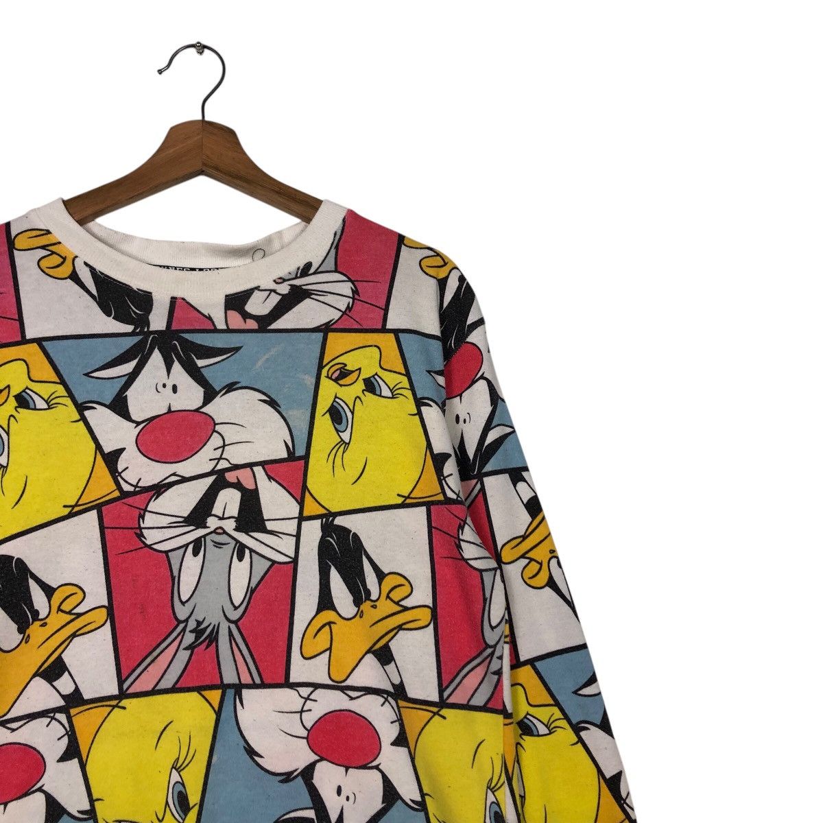 Cartoon Network 📌Vintage Sweatshirt Full Print Looney Tunes Big Logo Size US L / EU 52-54 / 3 - 7 Thumbnail