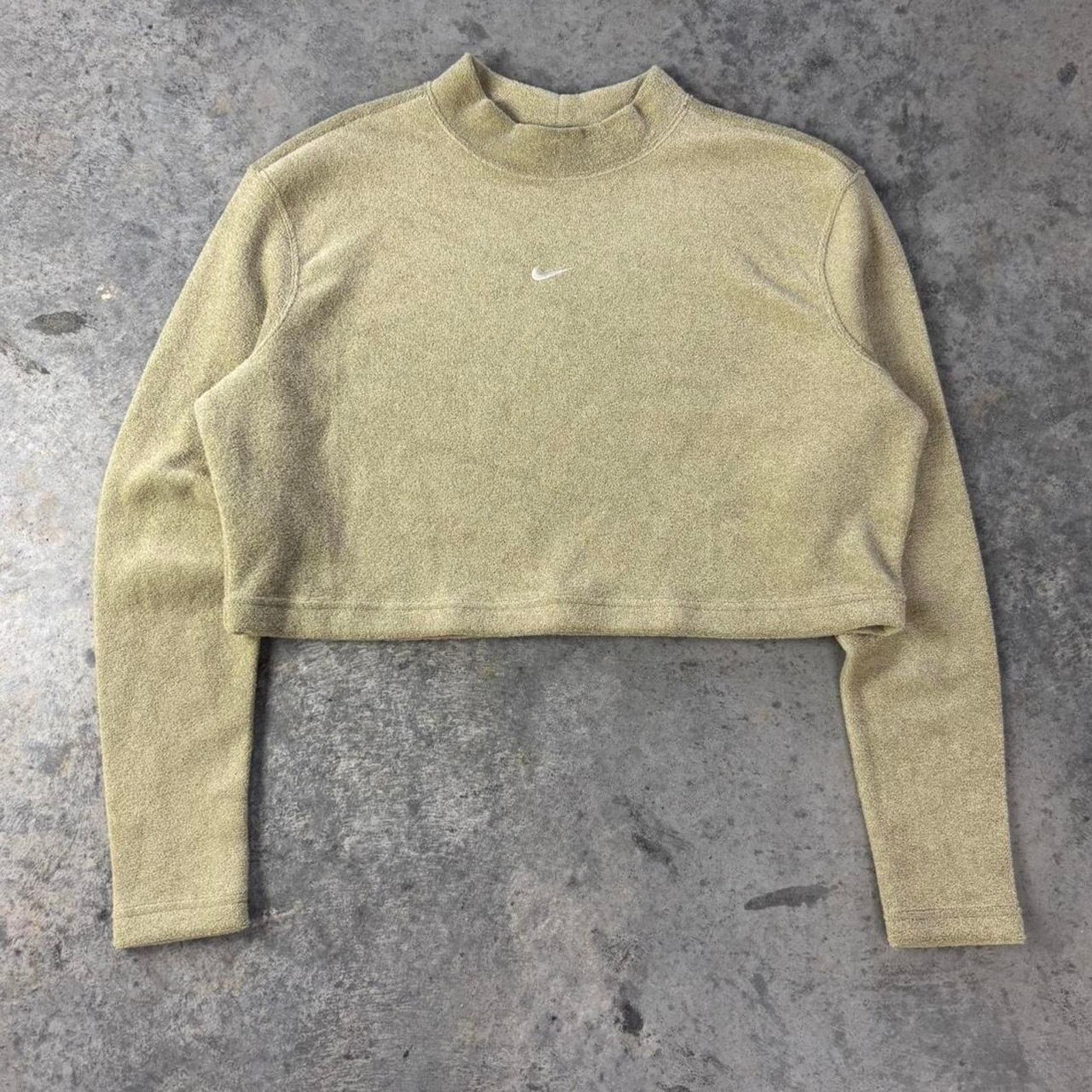 Nike Nike Center Swoosh Cropped Fleece Sweatshirt Size XL / US 12-14 / IT 48-50 - 1 Thumbnail