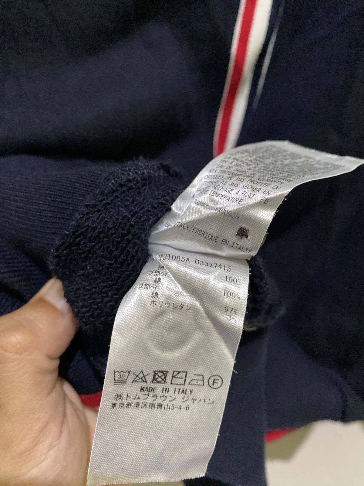 Thom Browne Thom browne grosgrain loopback crew sweat Size US L / EU 52-54 / 3 - 8 Thumbnail