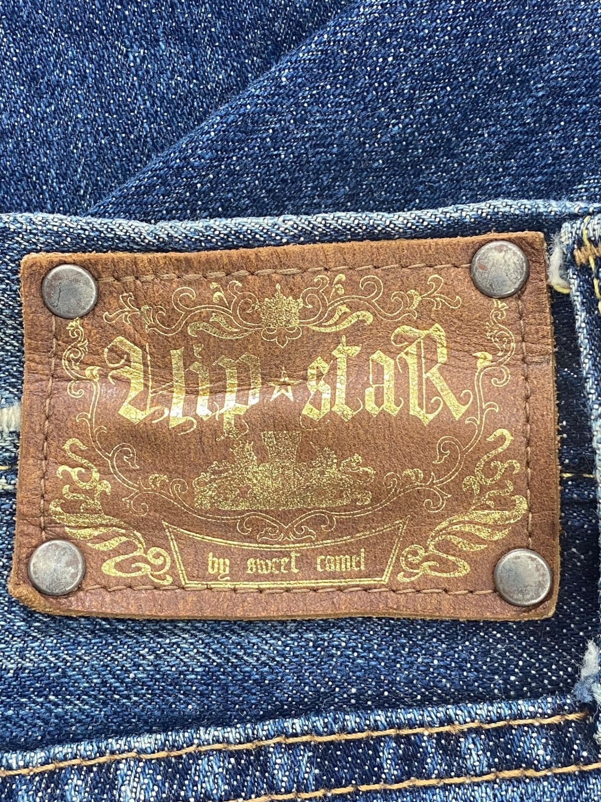 Camel Sweet Camel Blue Wash Distressed Style Straight Leg Jeans Size US 28 / EU 44 - 11 Thumbnail