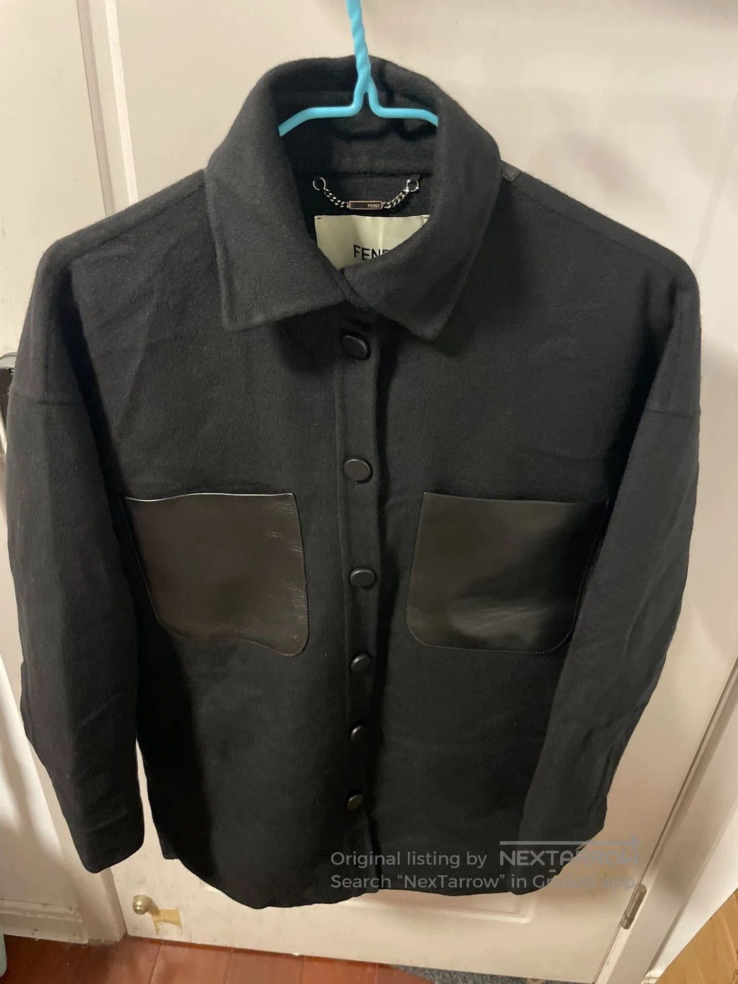 Fendi FENDI Black Paneled Pocket Cashmere Coat. Size US M / EU 48-50 / 2 - 1 Thumbnail