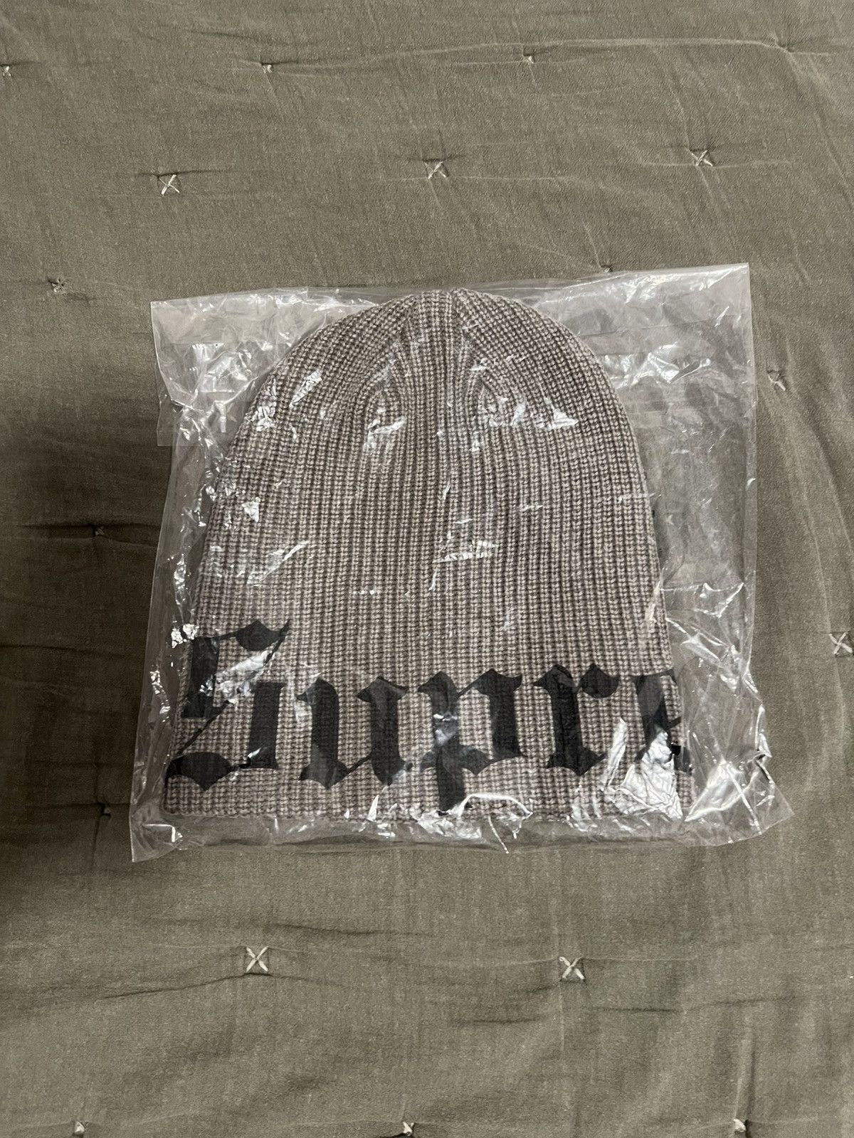 Supreme Supreme Old English Printed Beanie Olive Size ONE SIZE - 1 Thumbnail