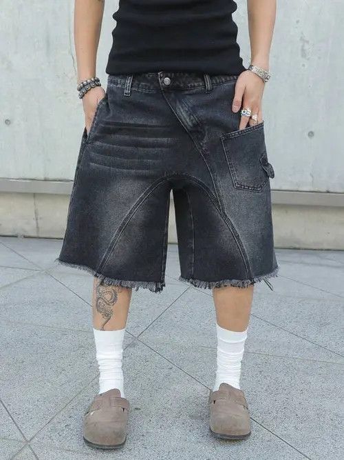Jean Washed edge Y2K opium shorts jeans Size US 32 / EU 48 - 1 Thumbnail