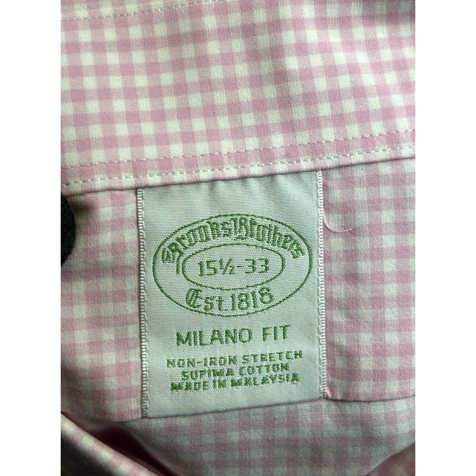 Brooks Brothers Brooks Brothers Pink White Check Dress Shirt Mens 15.5 * User: Brooks Brothers Check Pink White Men's Dress Shirt 15.5 * Size 42R - 3 Thumbnail