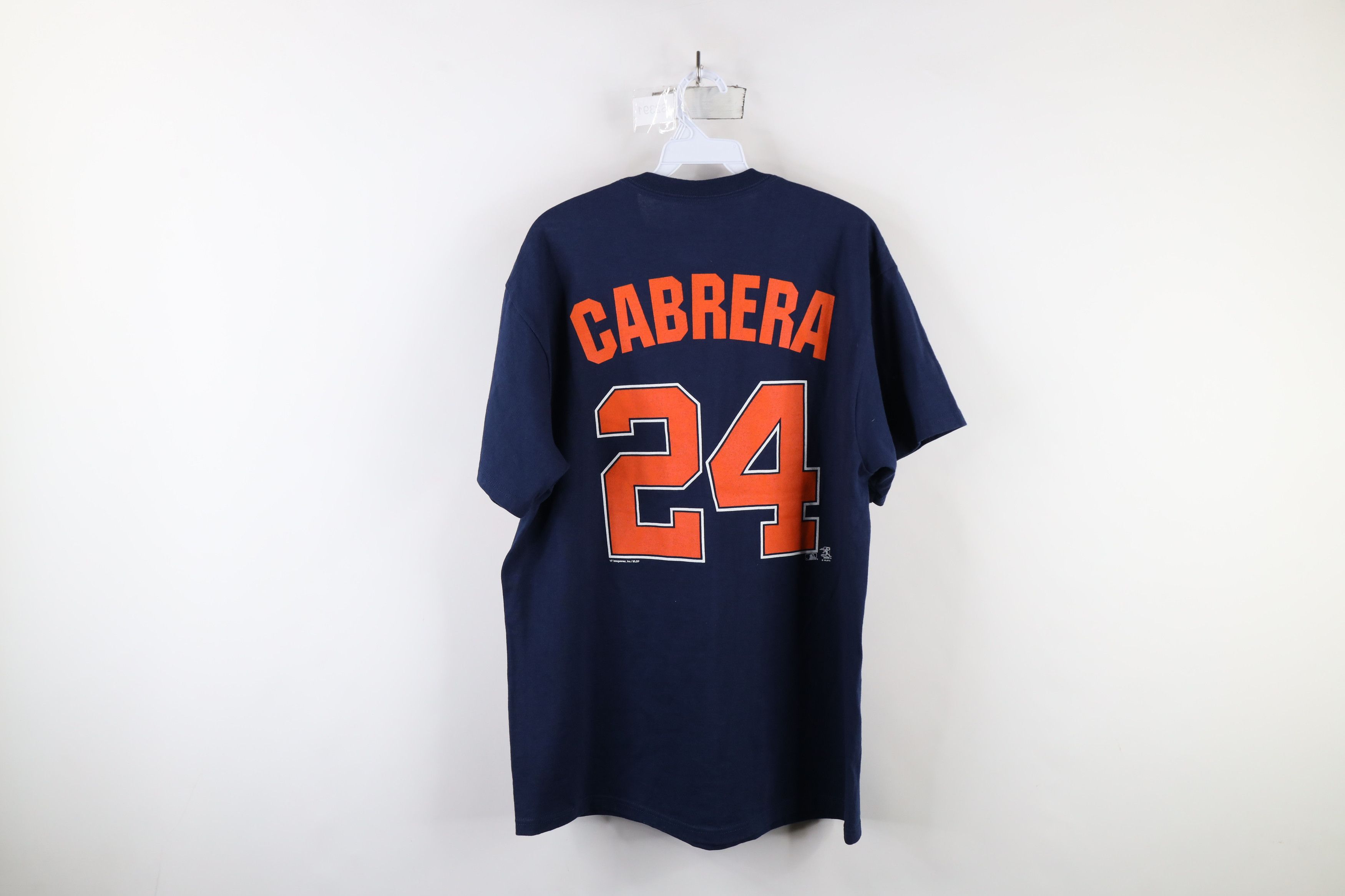 Vintage Vintage Y2K Cabrera Detroit Tigers Baseball T-Shirt Blue #24 Size US L / EU 52-54 / 3 - 11 Thumbnail