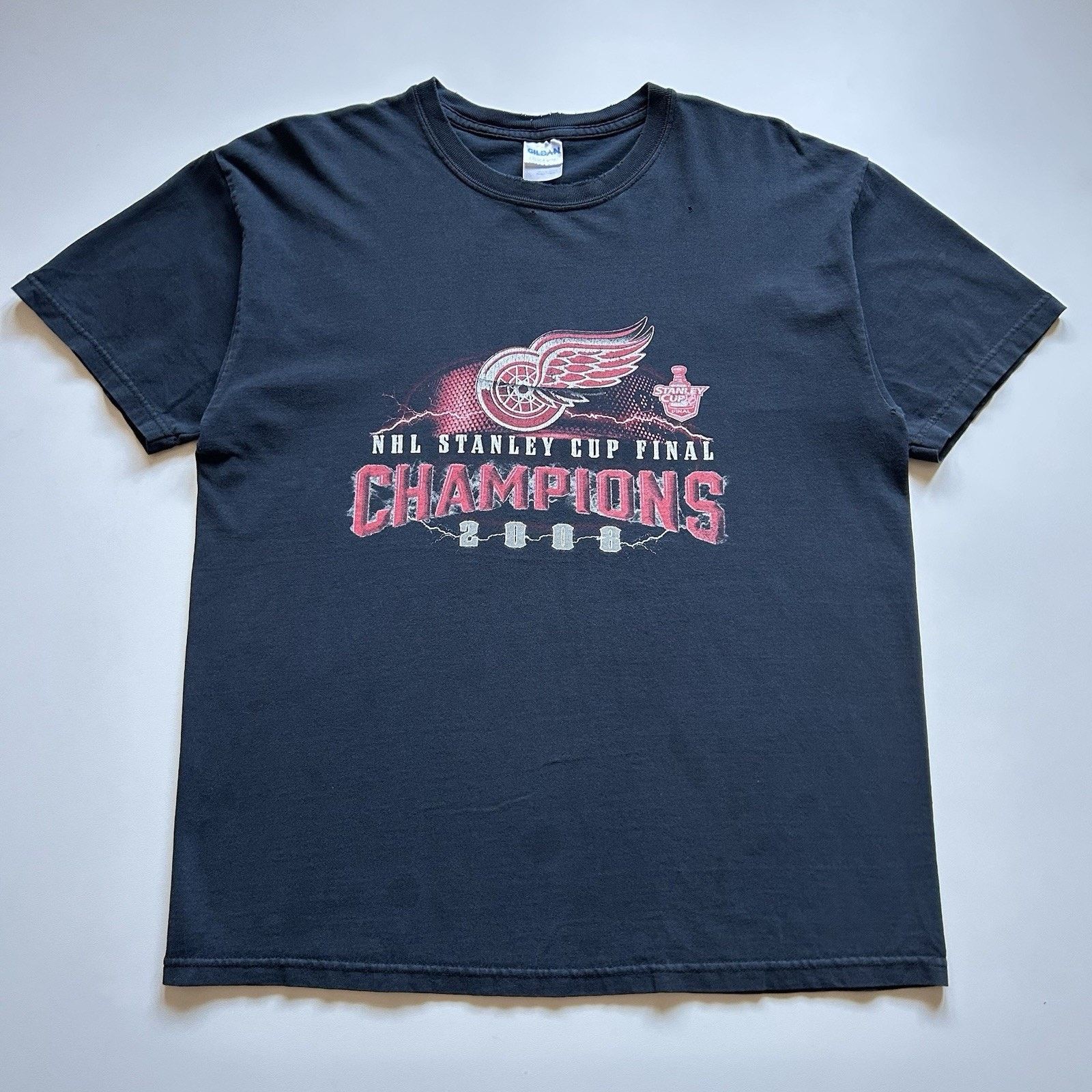Gildan Vintage Detroit Red Wings Shirt Large 2008 Stanley Cup Champ Size US L / EU 52-54 / 3 - 1 Thumbnail