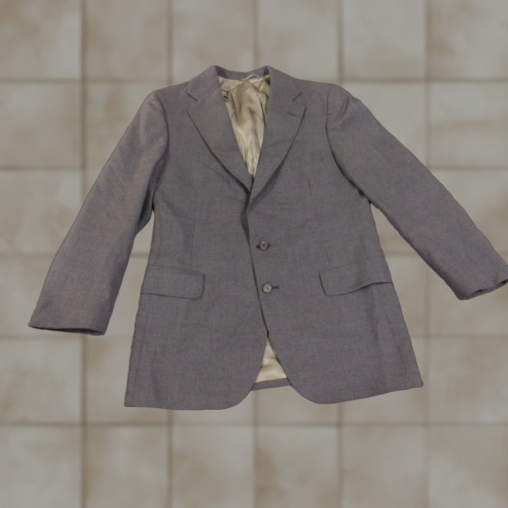 Ralph Lauren VINTAGE Ralph Lauren Polo University Blazer Mens 42 Wool Sport Coat Executive Shop 90s Gray Tweed Notch Two-Button 2 Piece Size US XL / EU 56 / 4 - 1 Thumbnail