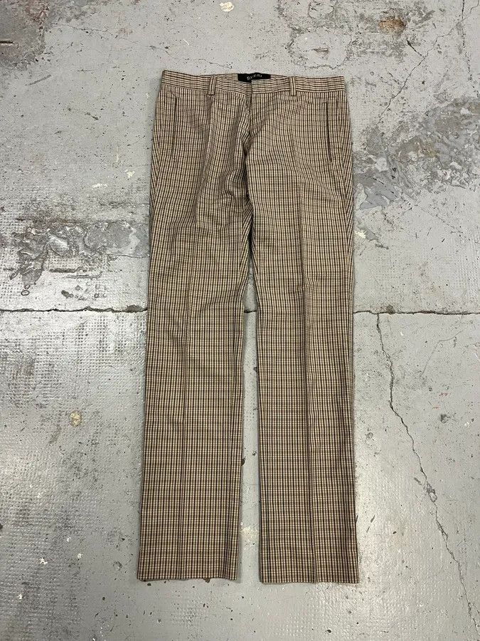 Gucci 2000s Gucci Beige Classy Checkered Tailored Pants Size US 31 - 1 Thumbnail