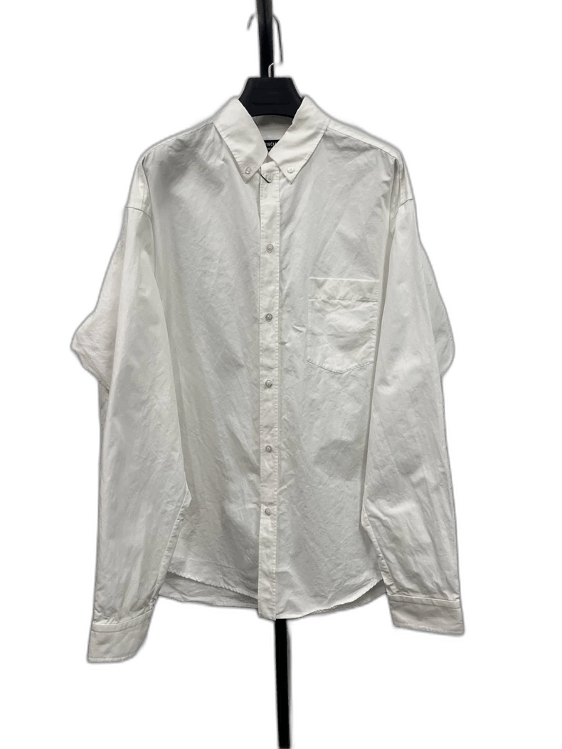 Balenciaga Embroidered Logo Long Sleeve Shirt