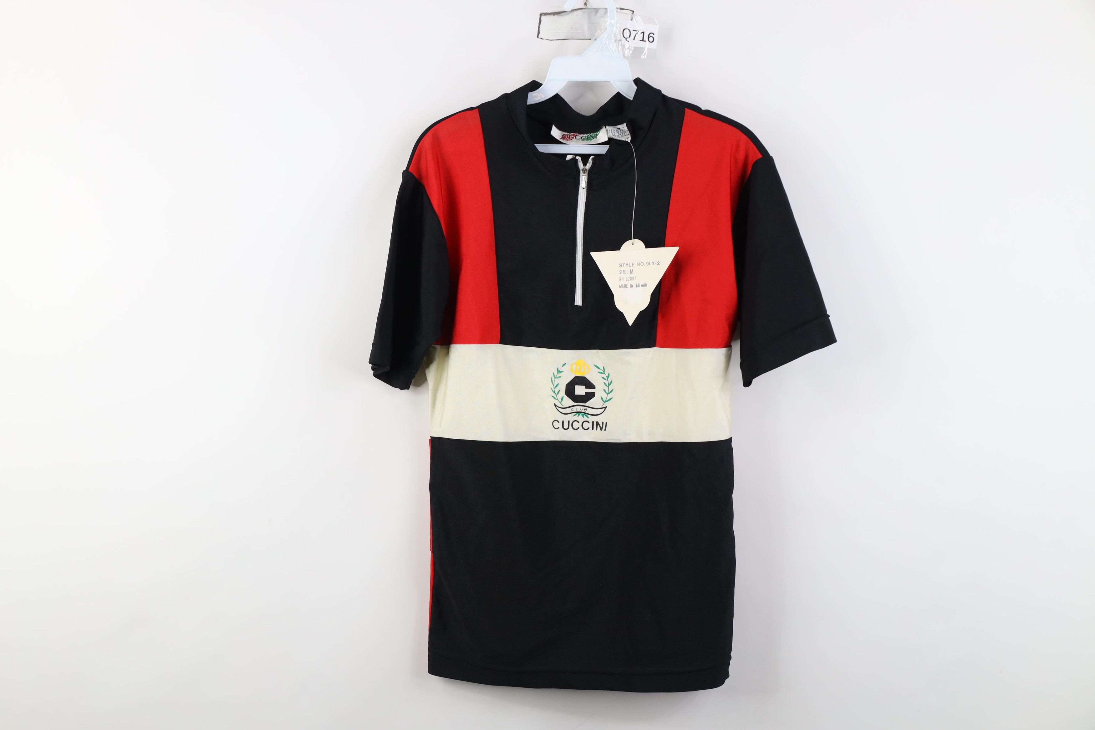 Vintage Deadstock Vintage 80s 90s 1/4 Zip Bicycle Cycling Jersey Size US M / EU 48-50 / 2 - 1 Thumbnail