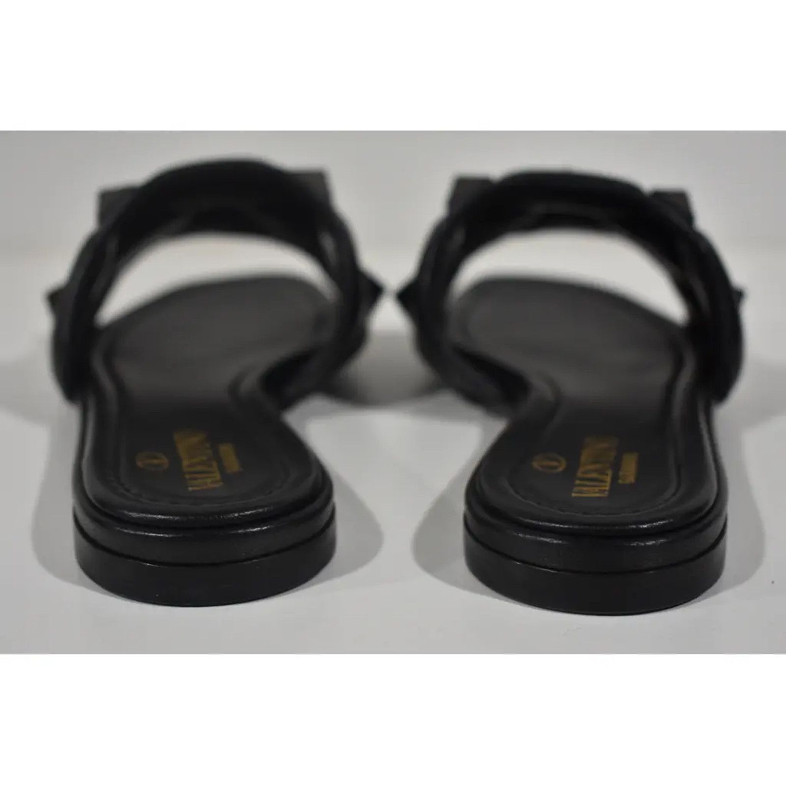 Valentino Valentino Rockstud Roman Stud Black Leather Quilted Slide Size US 6 / IT 36 - 11 Thumbnail