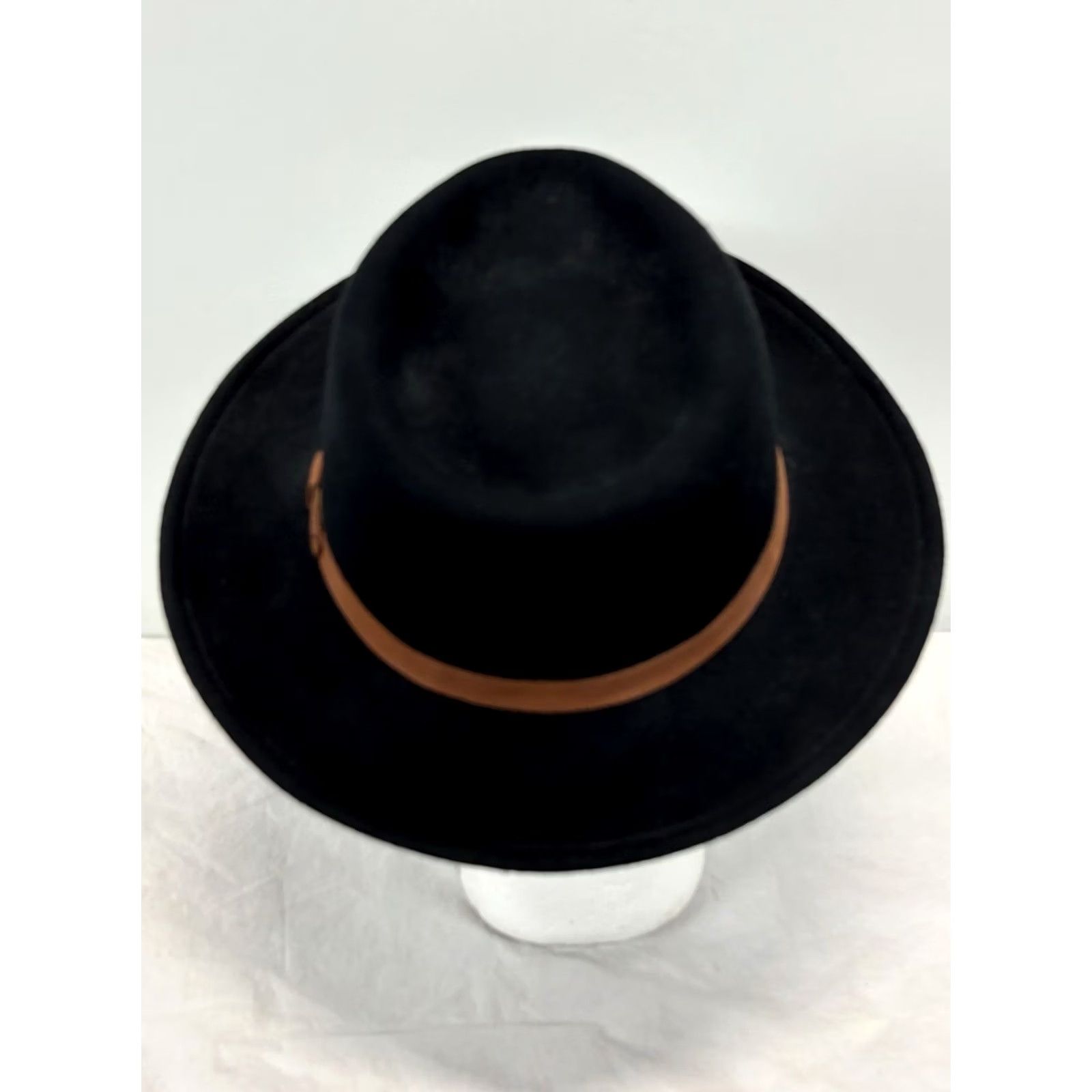 FELT Vtg A Adams & Spire Wool Felt Hat Mens Medium Black Fedora Classic Size ONE SIZE - 4 Thumbnail