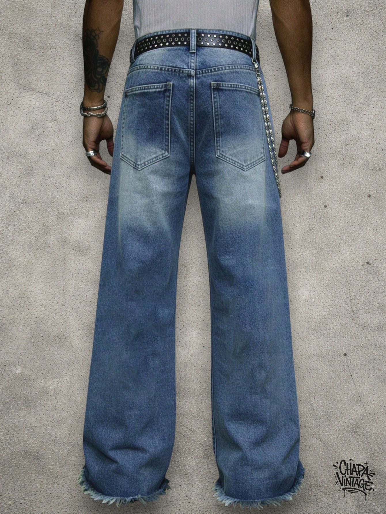 Japanese Brand Distressed washed jeans Size US 32 / EU 48 - 4 Thumbnail