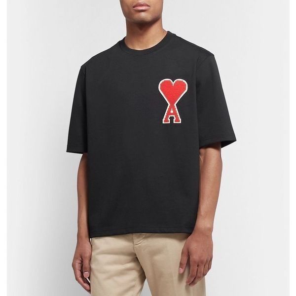 AMI AMI PARIS Alexandre Black Red Heart T-shirt Large Unisex Size US L / EU 52-54 / 3 - 2 Thumbnail