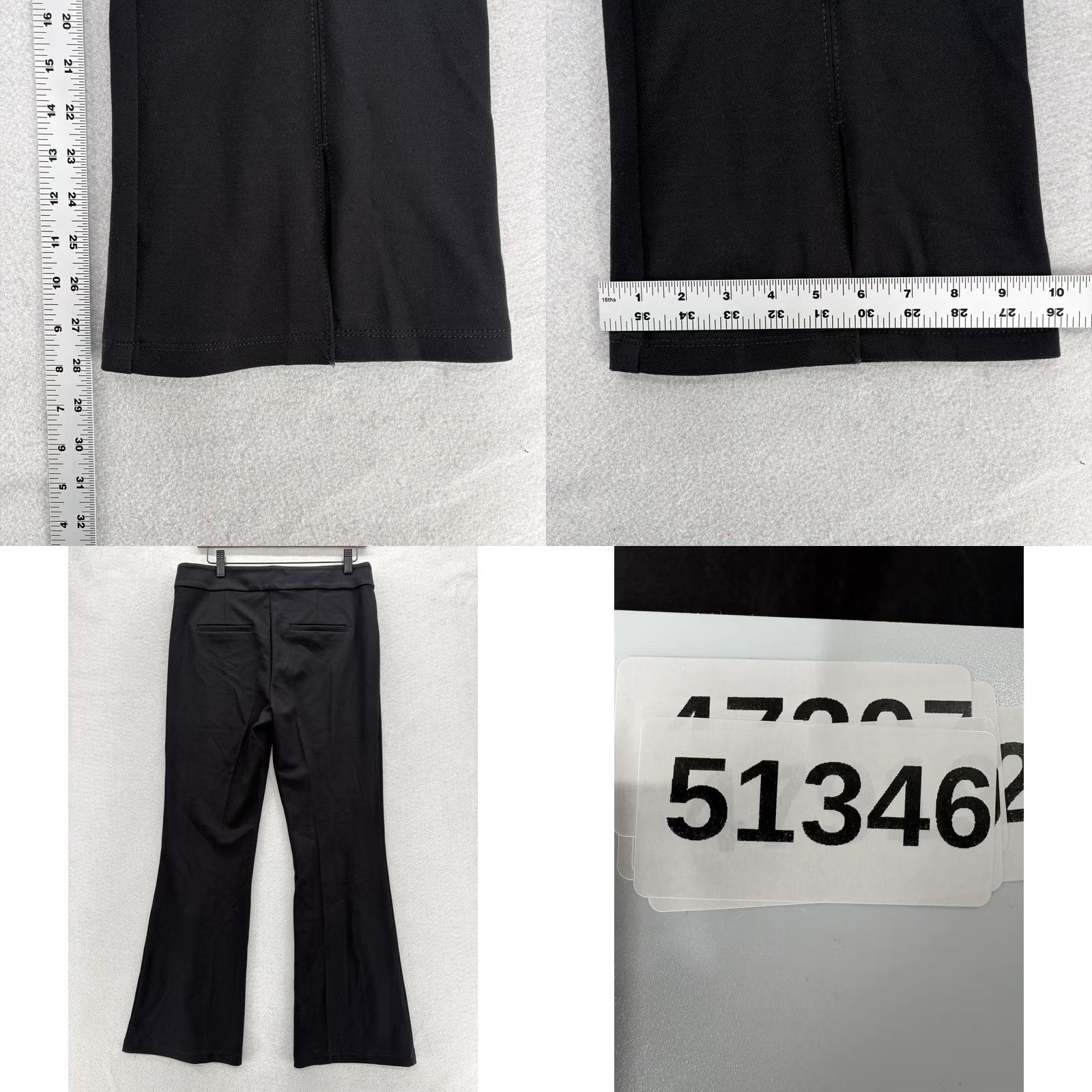 Loft LOFT Dress Pants Womens 10P Black Ponte Flare Leg Stretch Workwear NWT Petite Flat Front Pockets Adult Womens Pants Size 32" / US 10 / IT 46 - 8 Thumbnail