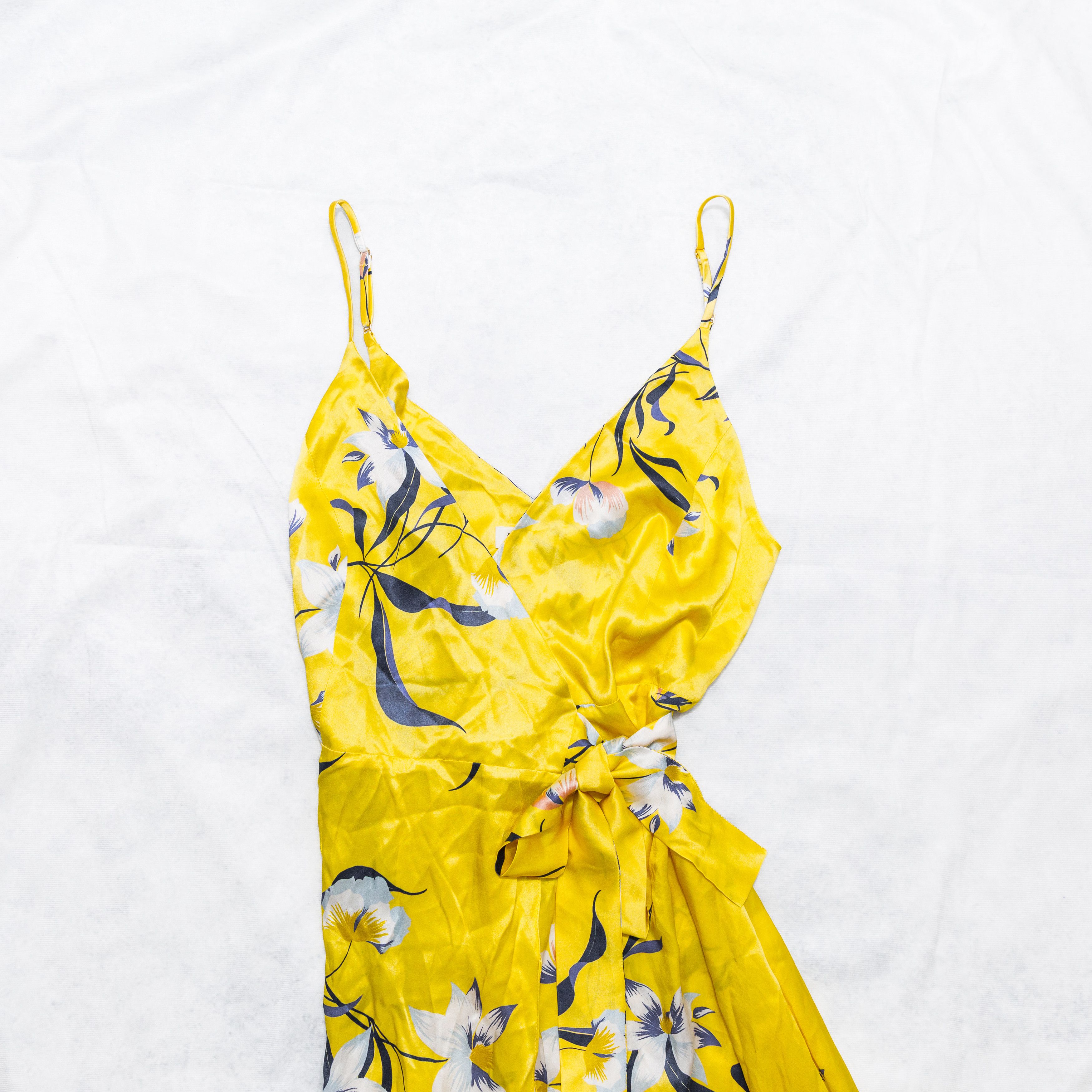 Amanda Uprichard Amanda Uprichard McCanna Yellow Floral Gown 100% Silk Small Size S / US 4 / IT 40 - 5 Thumbnail