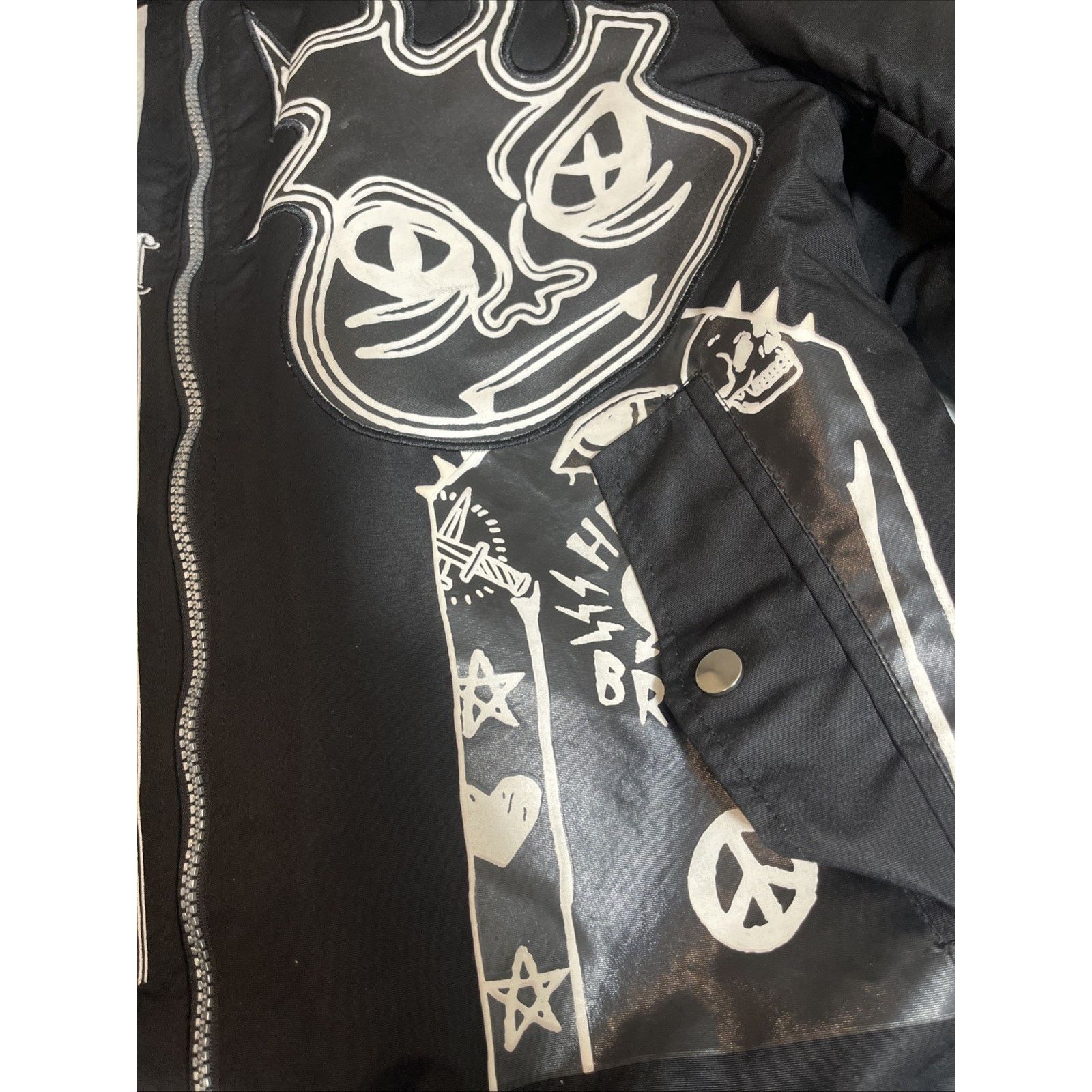 Other Rebel Minds Graphic Bomber Jacket Black MA-1 Padded Men’s Size US M / EU 48-50 / 2 - 6 Thumbnail