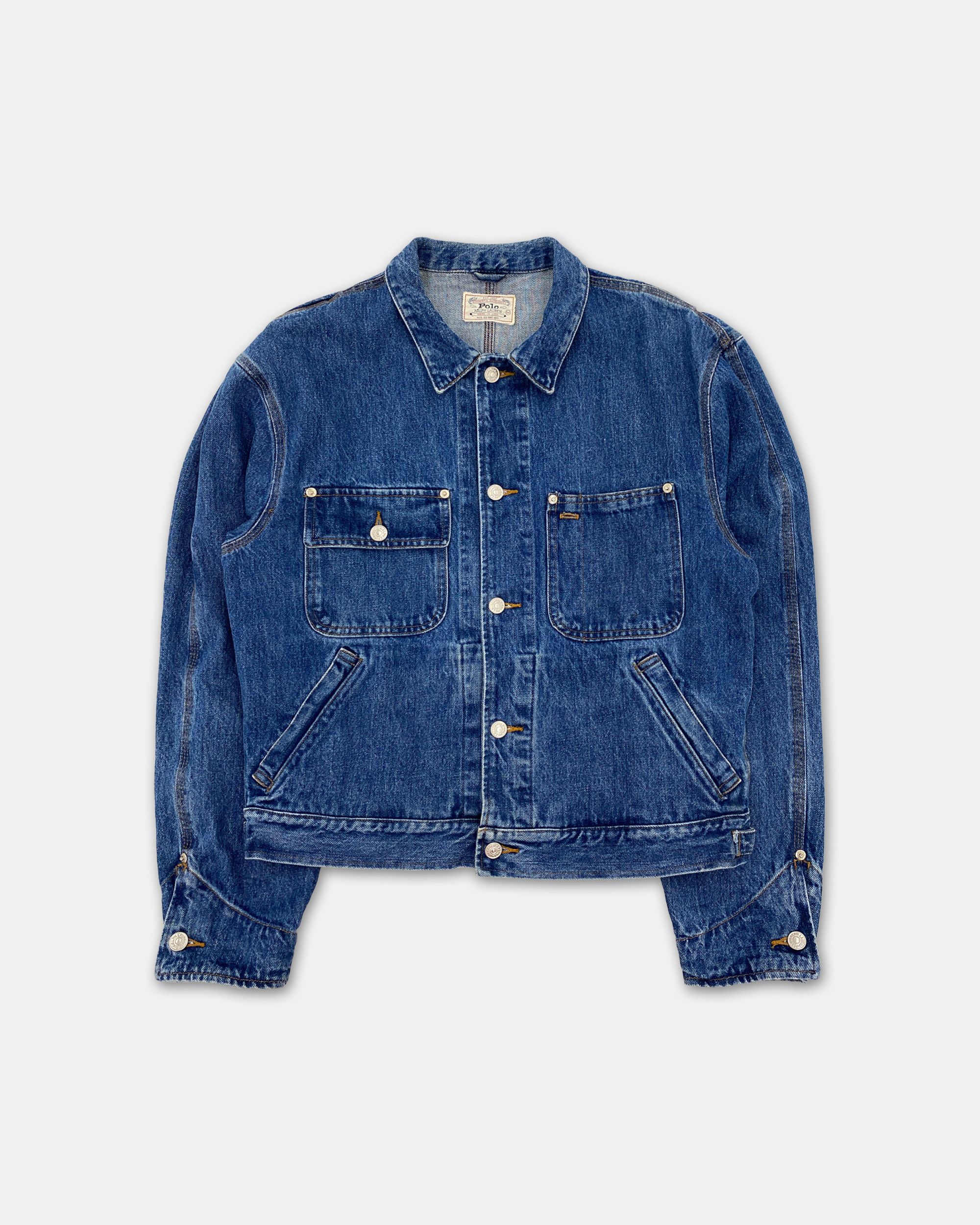 Polo Ralph Lauren 1980s Made in USA Denim Jacket Size US L / EU 52-54 / 3 - 1 Thumbnail