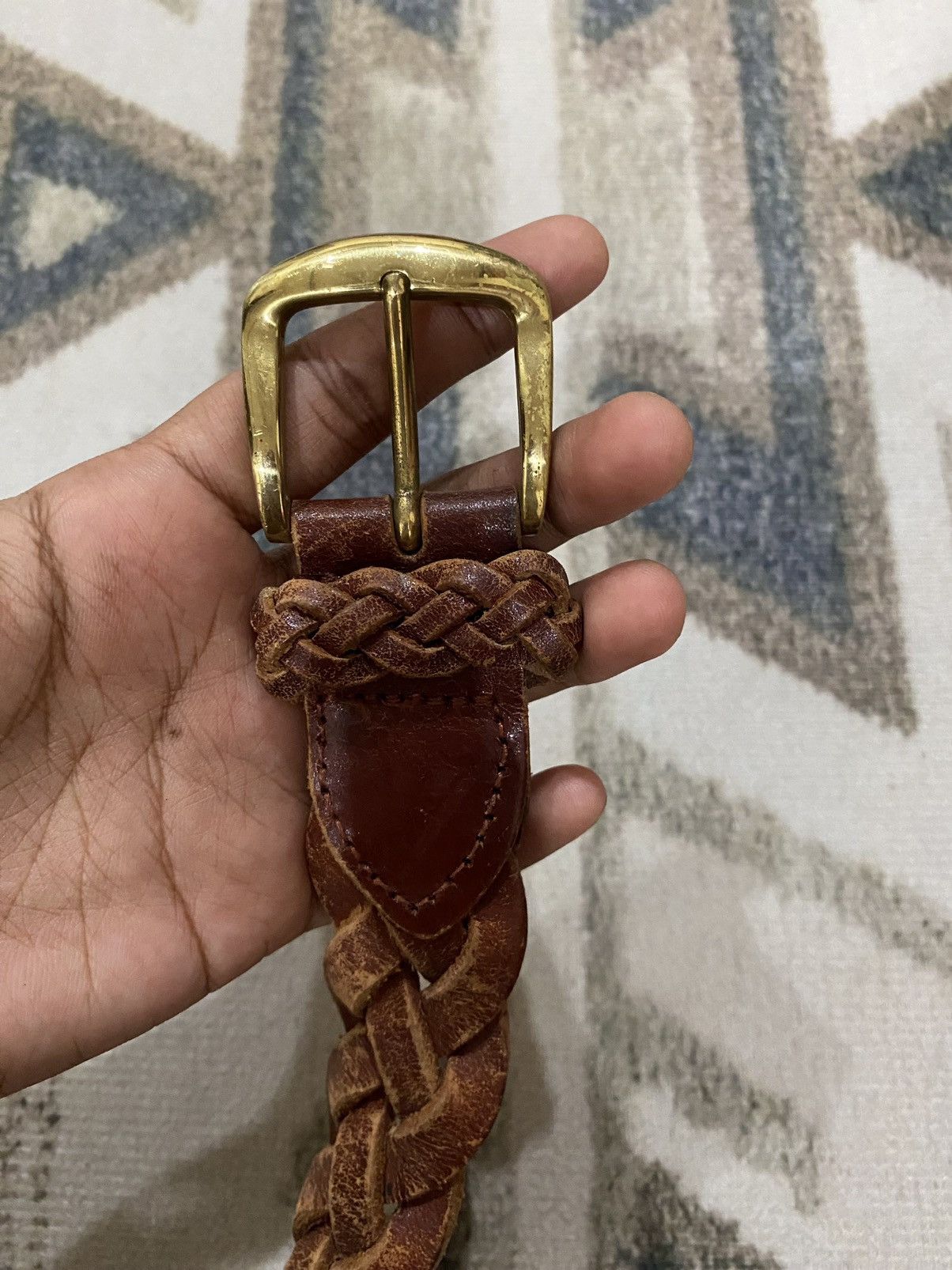 Leather Oxford Leather Buckle Belt Size ONE SIZE - 4 Thumbnail