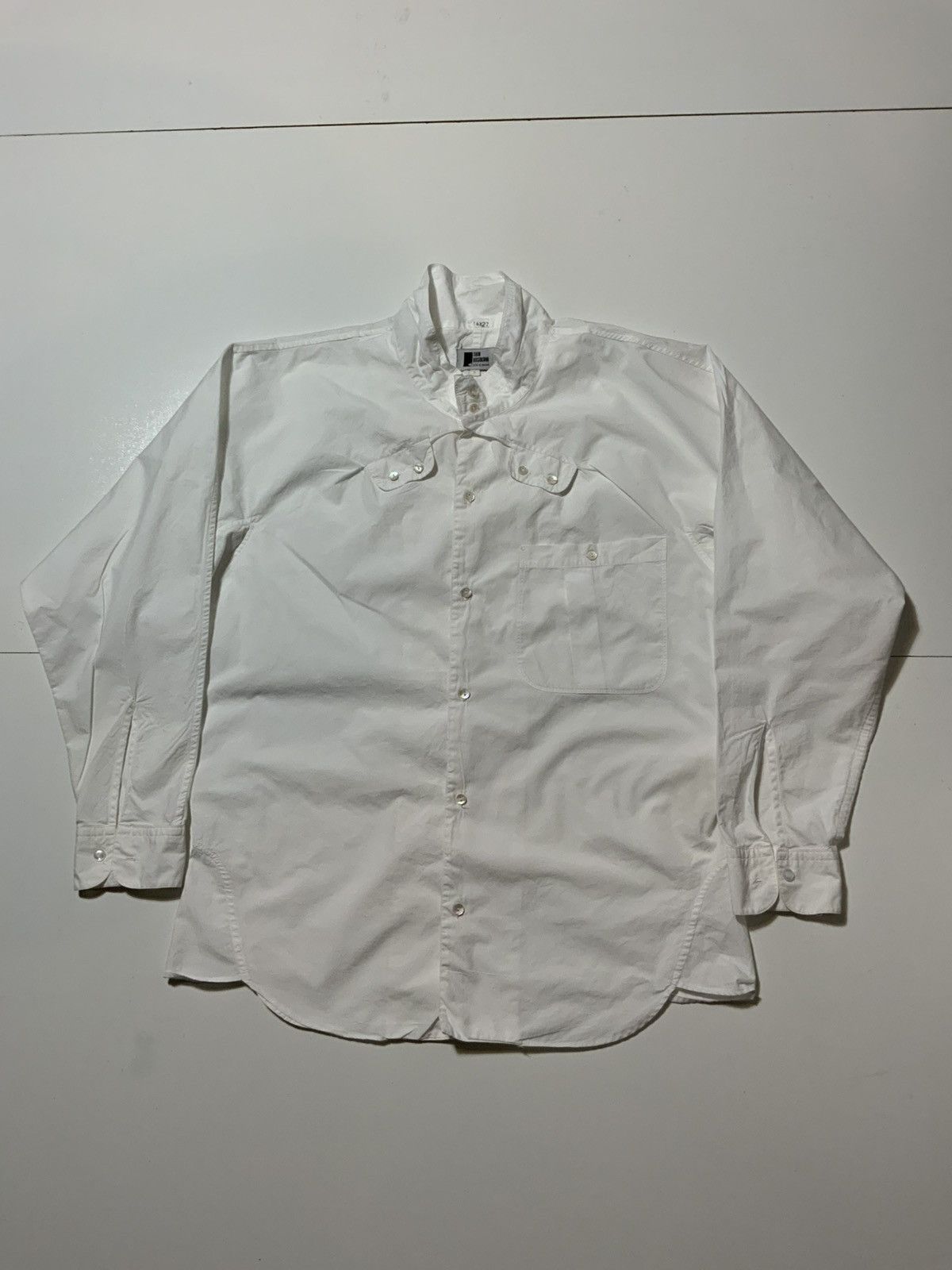 Japanese Brand × Vintage Vintage Shin Hosokawa Pashu Made In Japan Button Dress Shirt Size US S / EU 44-46 / 1 - 1 Thumbnail