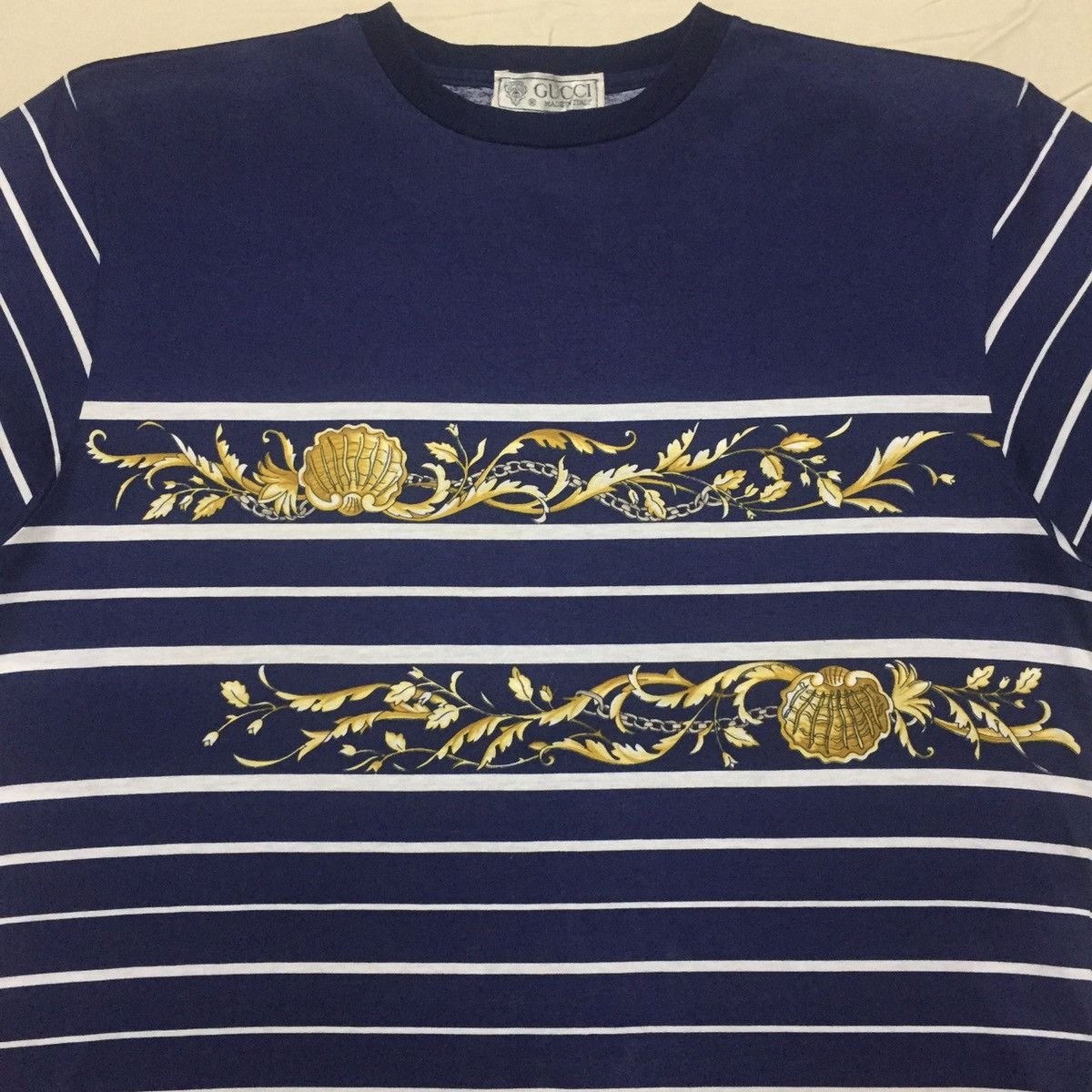 Gucci Vintage GUCCI Stripes T-Shirts Size US M / EU 48-50 / 2 - 2 Thumbnail
