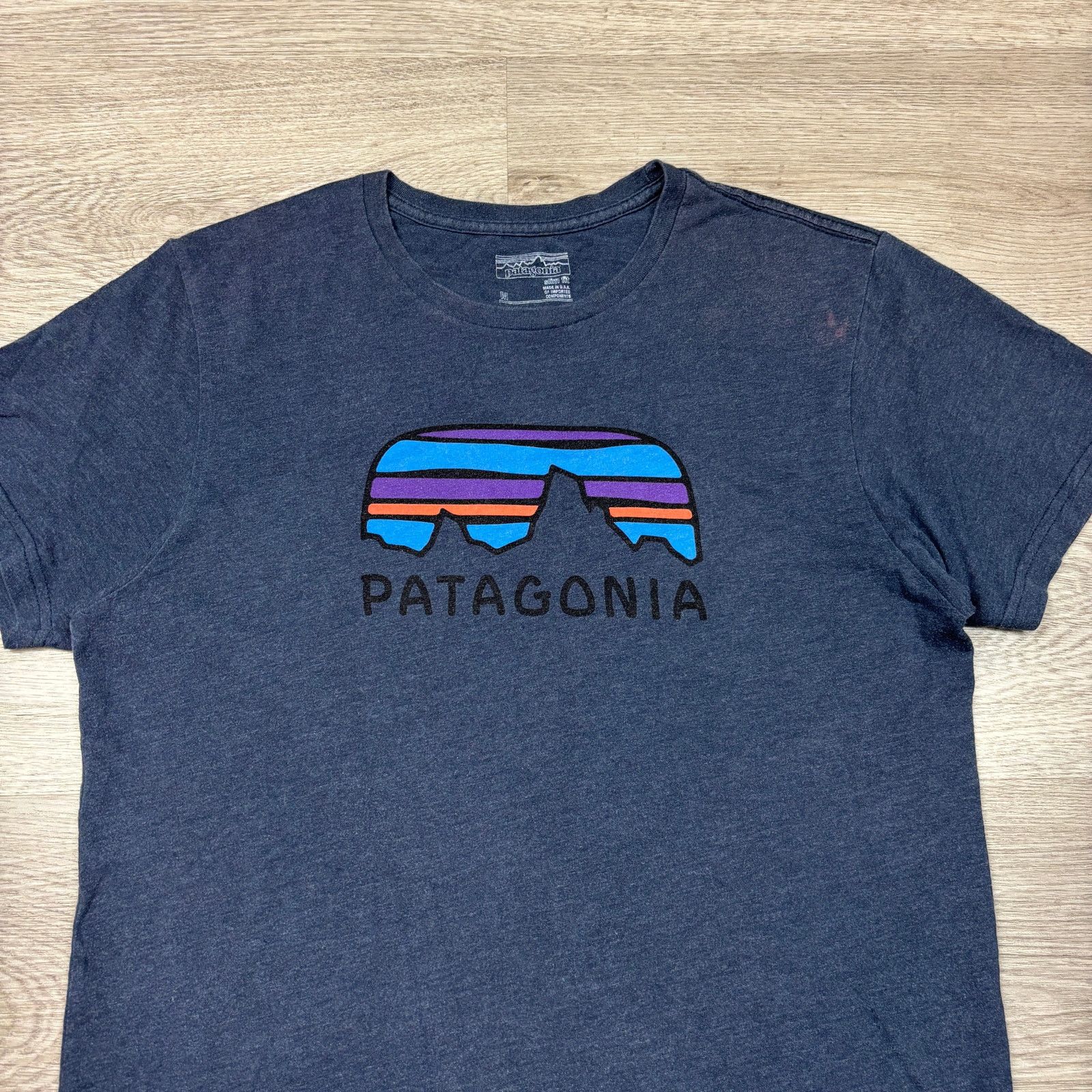 Patagonia Patagonia Slim Fit Mountain Logo Short Sleeve Shirt Men's M Size US M / EU 48-50 / 2 - 2 Thumbnail