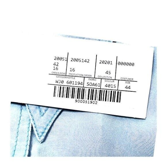 Stella McCartney Stella McCartney Womens Blue Silk Collared Long Sleeve Butto Size L / US 10 / IT 46 - 9 Thumbnail